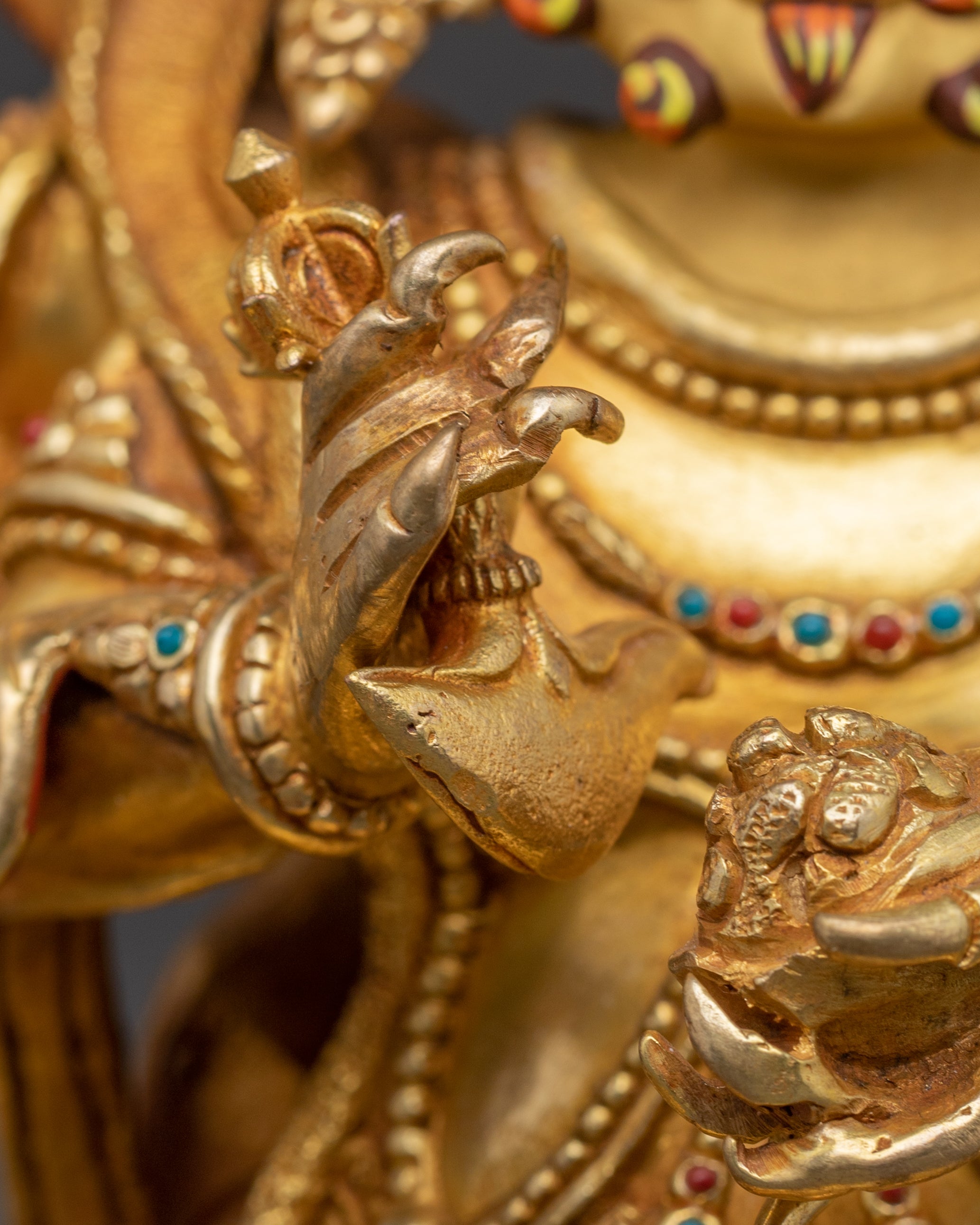 Handcrafted Six Armed Mahakala Sculpture | Protector Deity in Tibetan Buddhism