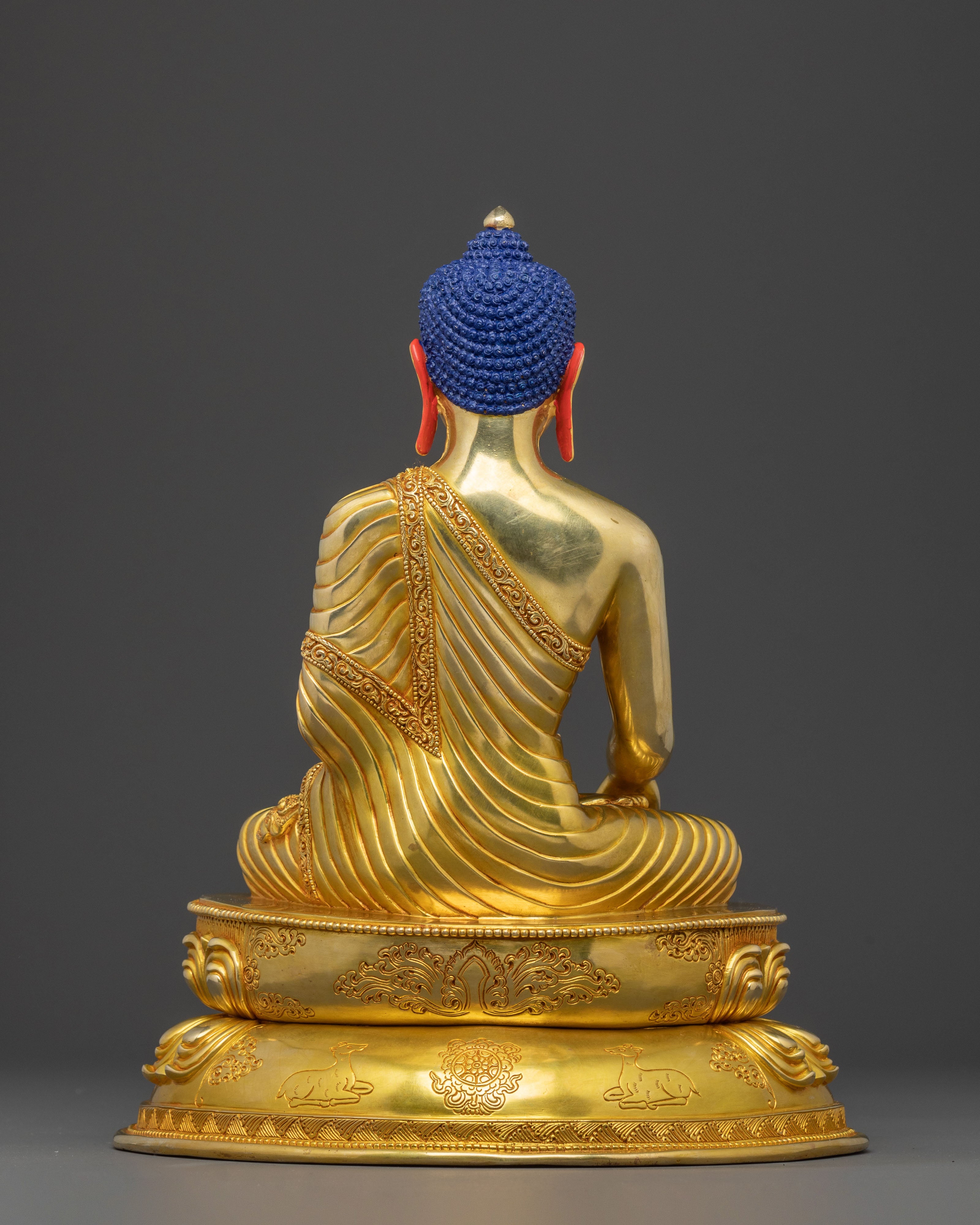 Shakyamuni Buddha Statue — 24K Gold Gilded Serenity