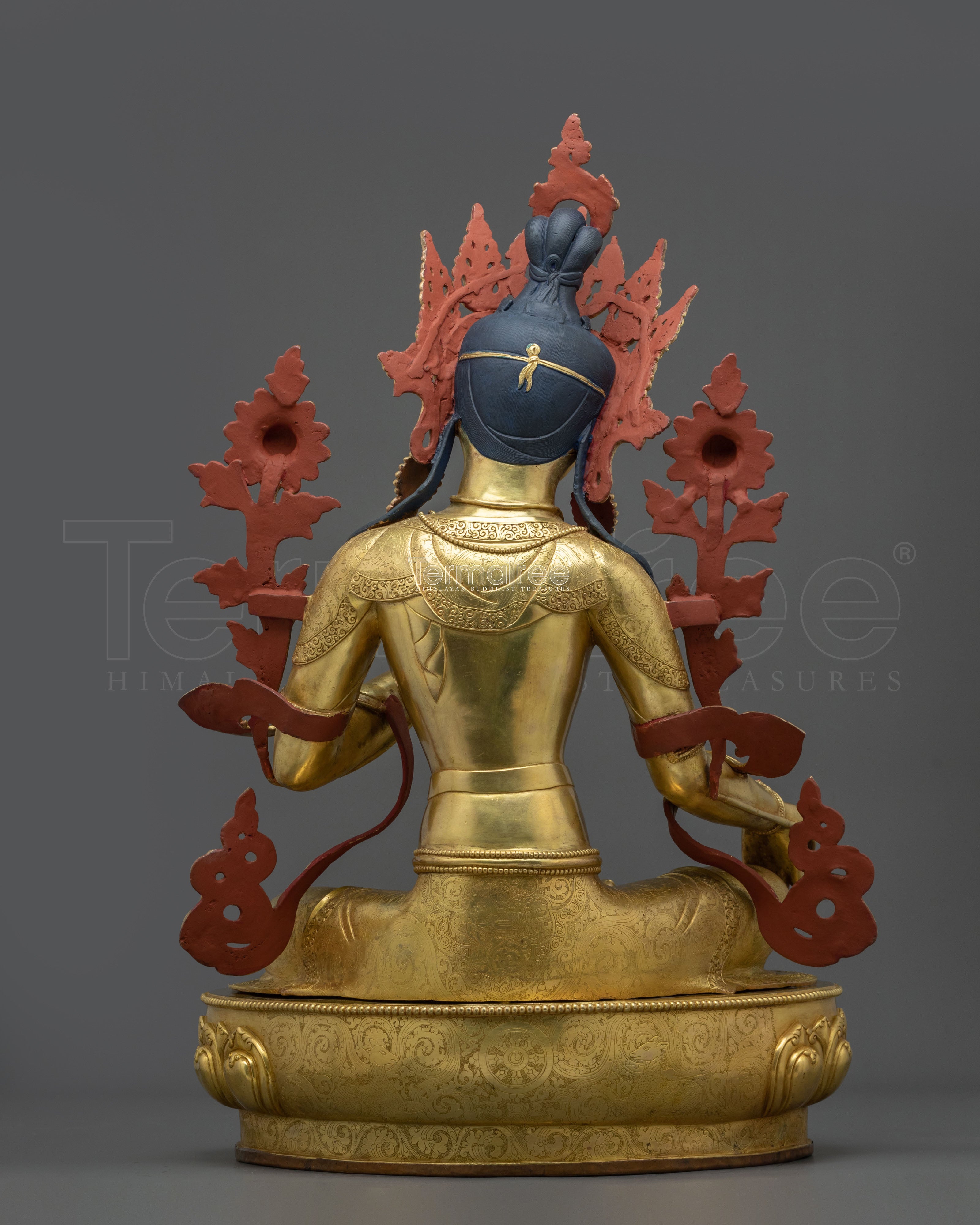 Handmade Green Tara Copper Sculpture | Buddhist Protector