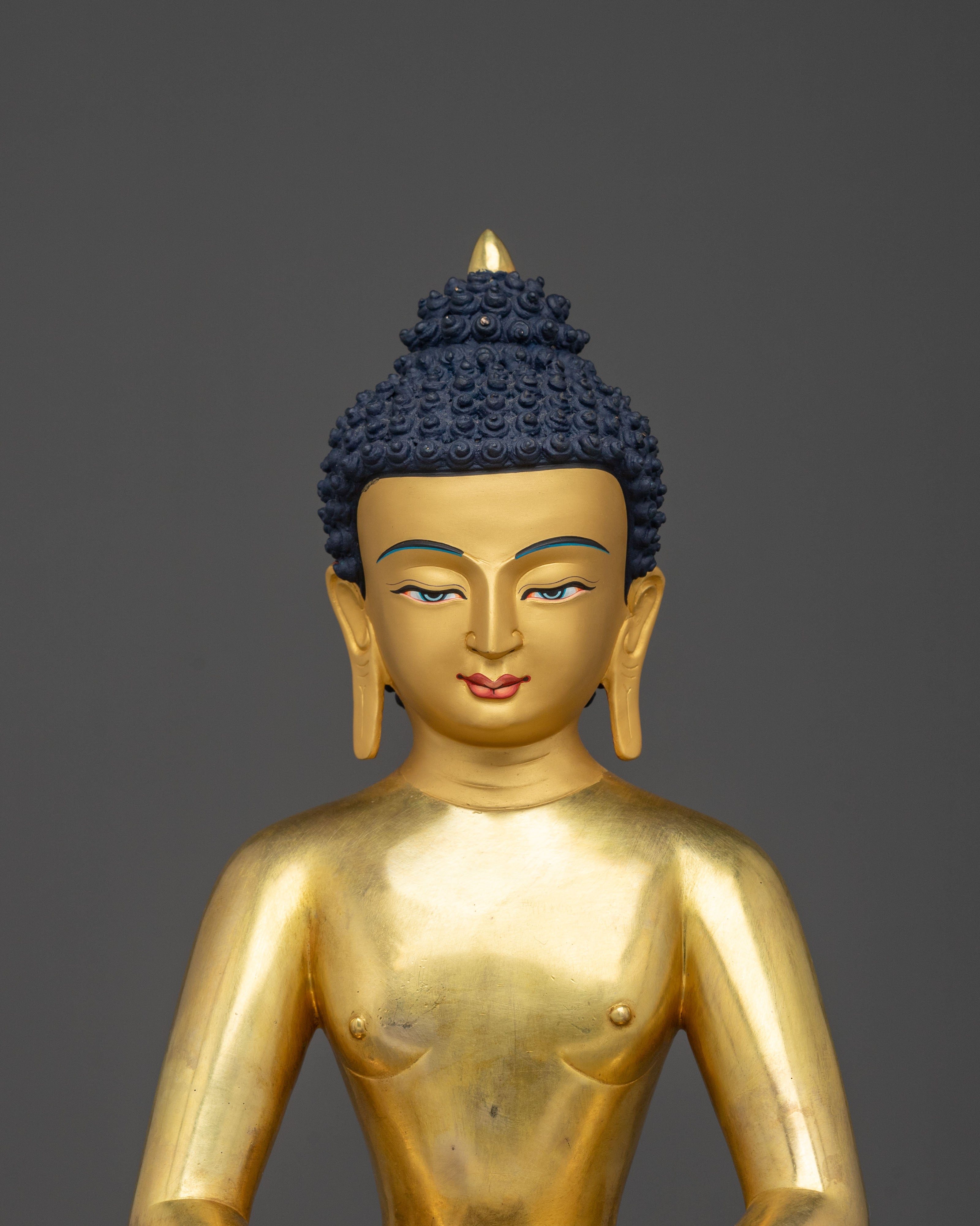 Samantabhadra with Consort Handmade Golden Statue: 24K Gold Gilded