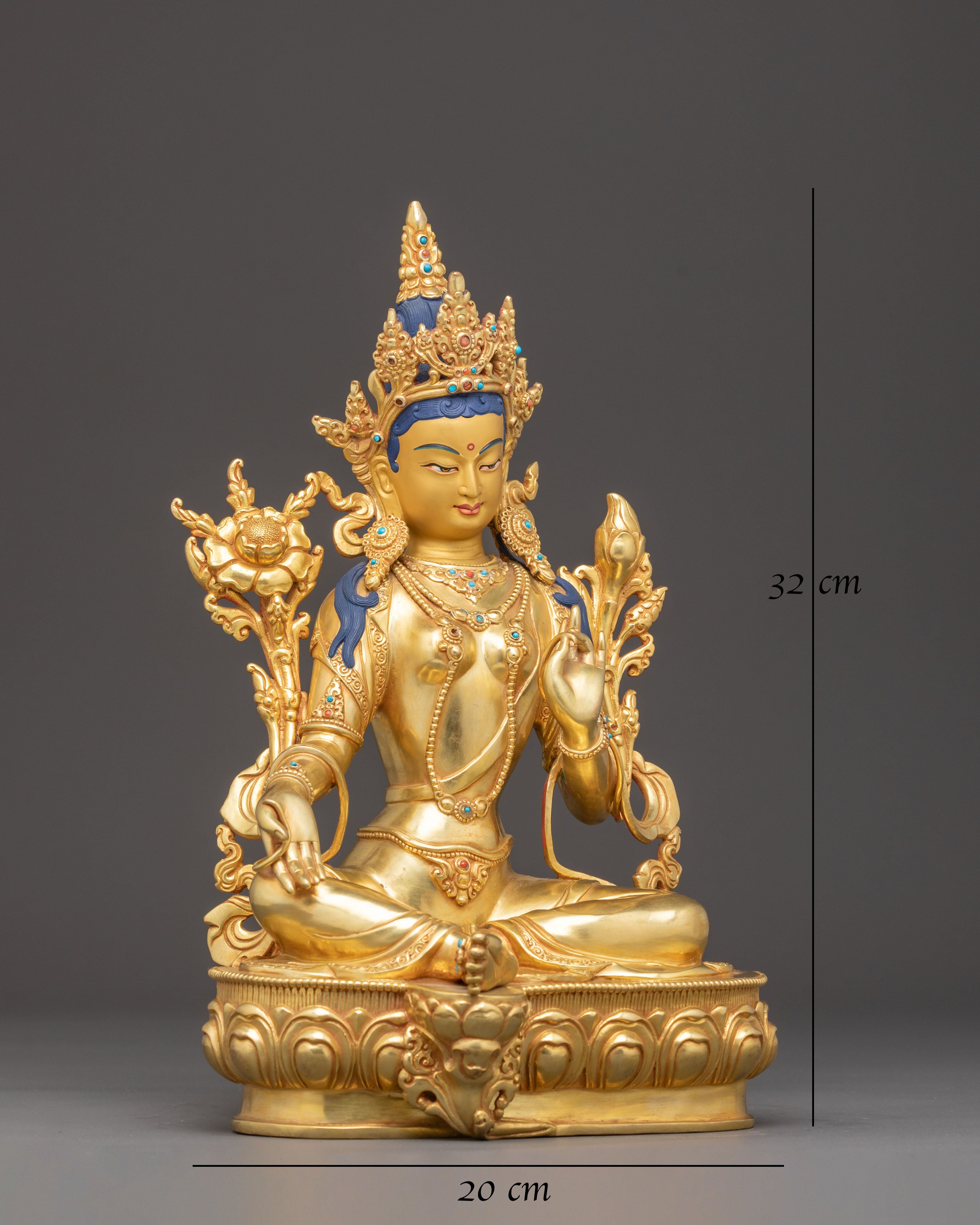 Green Tara Statue: Embodiment of Enlightened Action | Nepali Handmade Sculpture