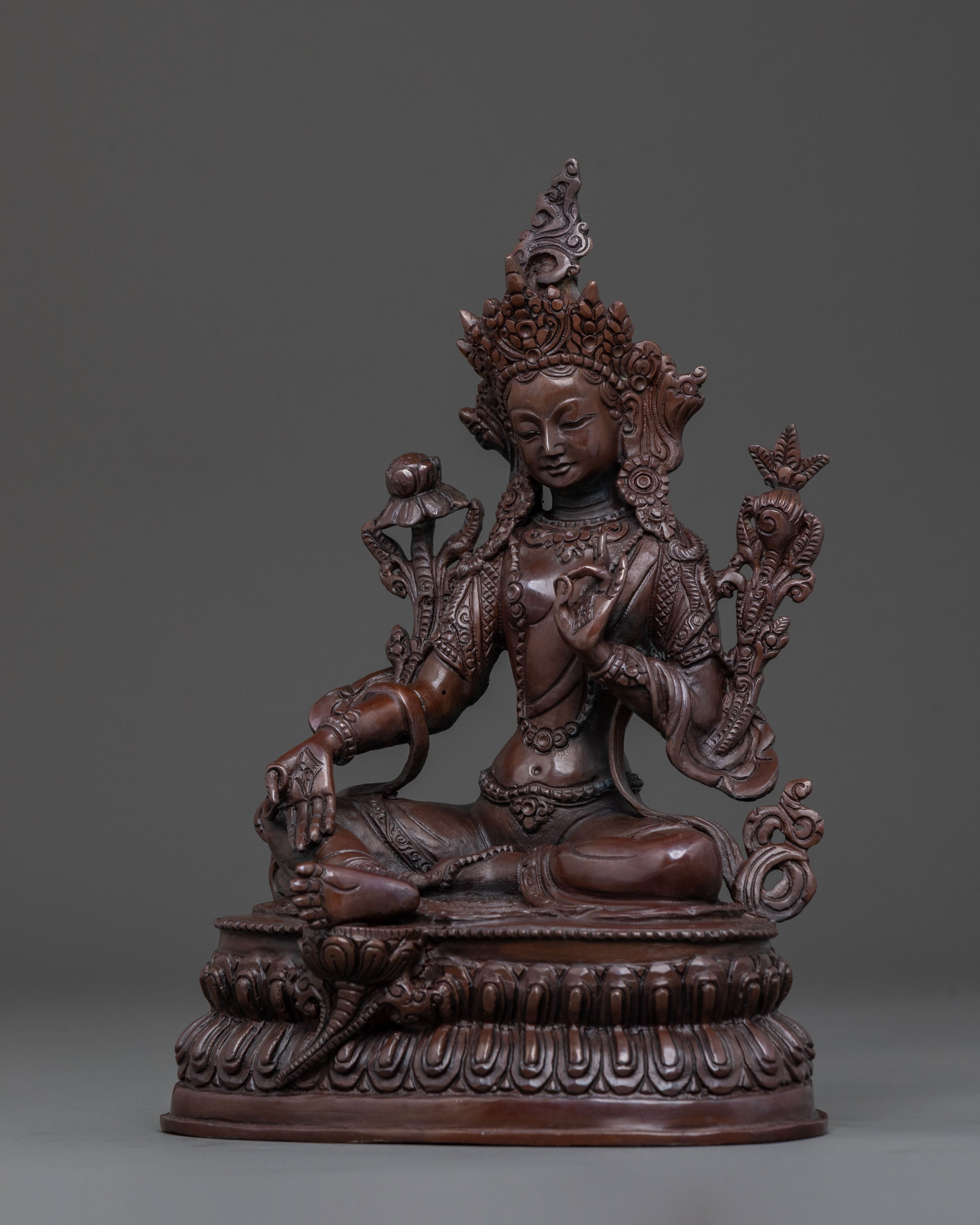 Protector Figurine: Green Tara | Compassion & Healing Goddess