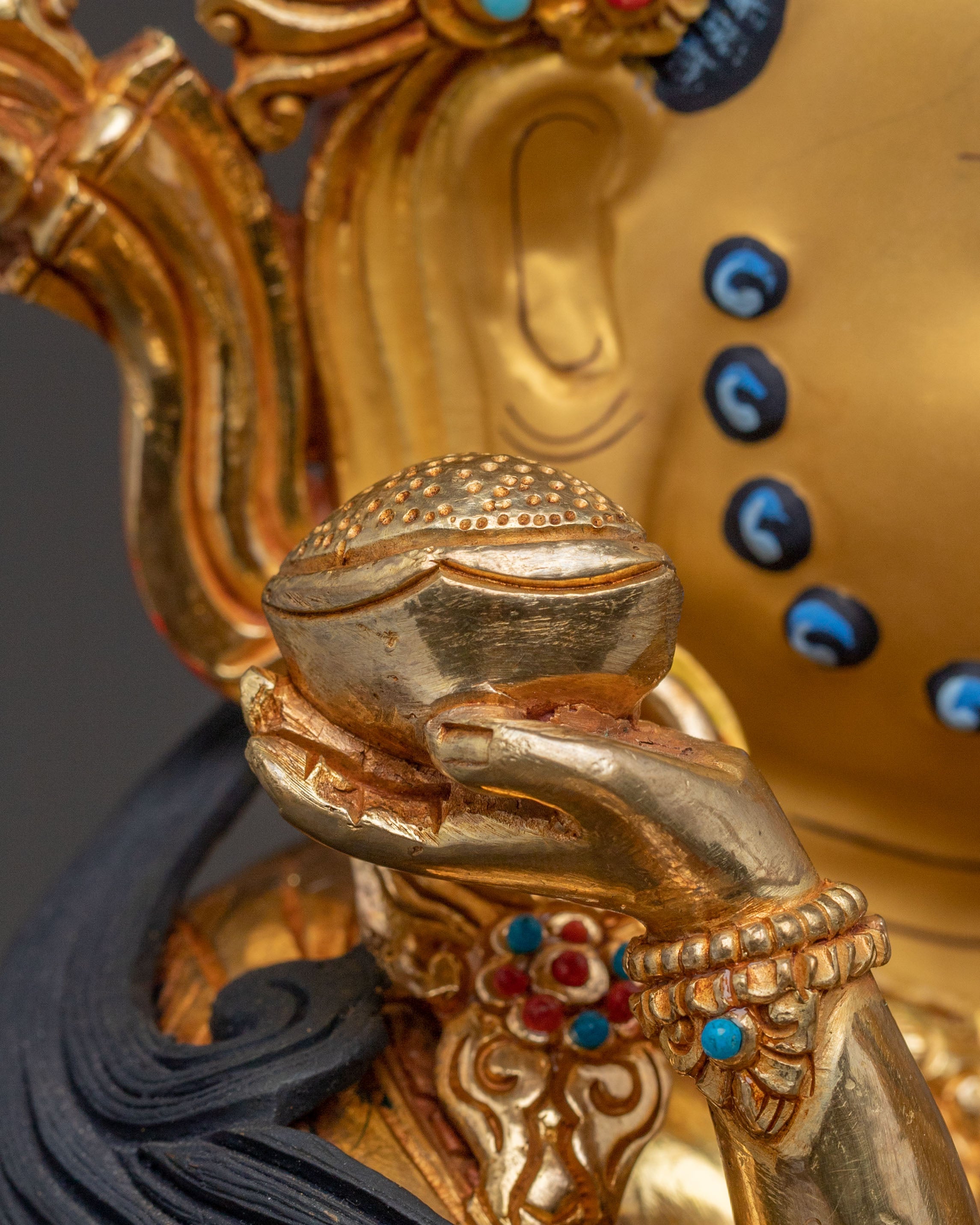 Green Dzambhala Spiritual Statue | Generosity Figure