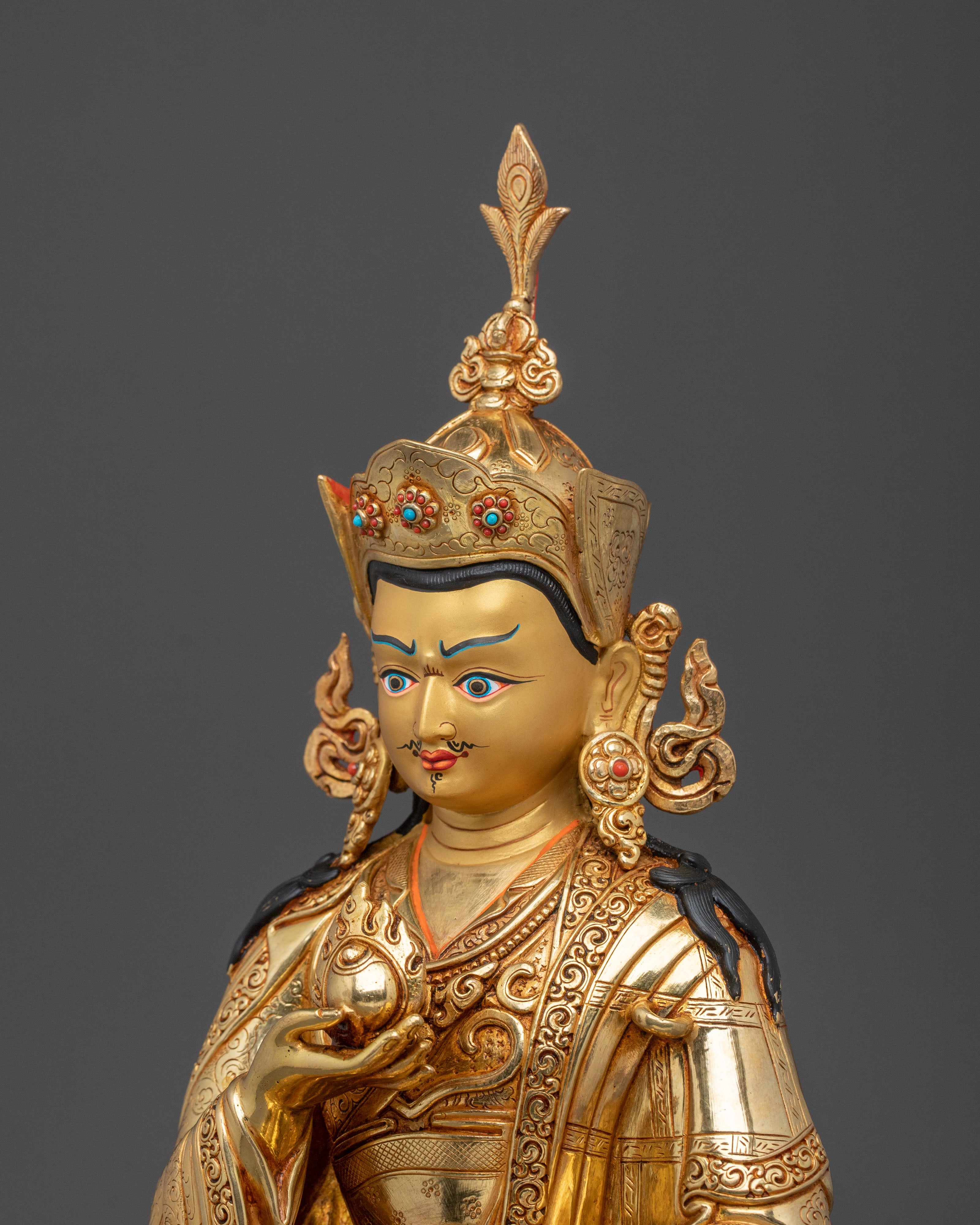 Guru Norla Buddhist Statue | 24K Gold Gilded Sacred Sculpture