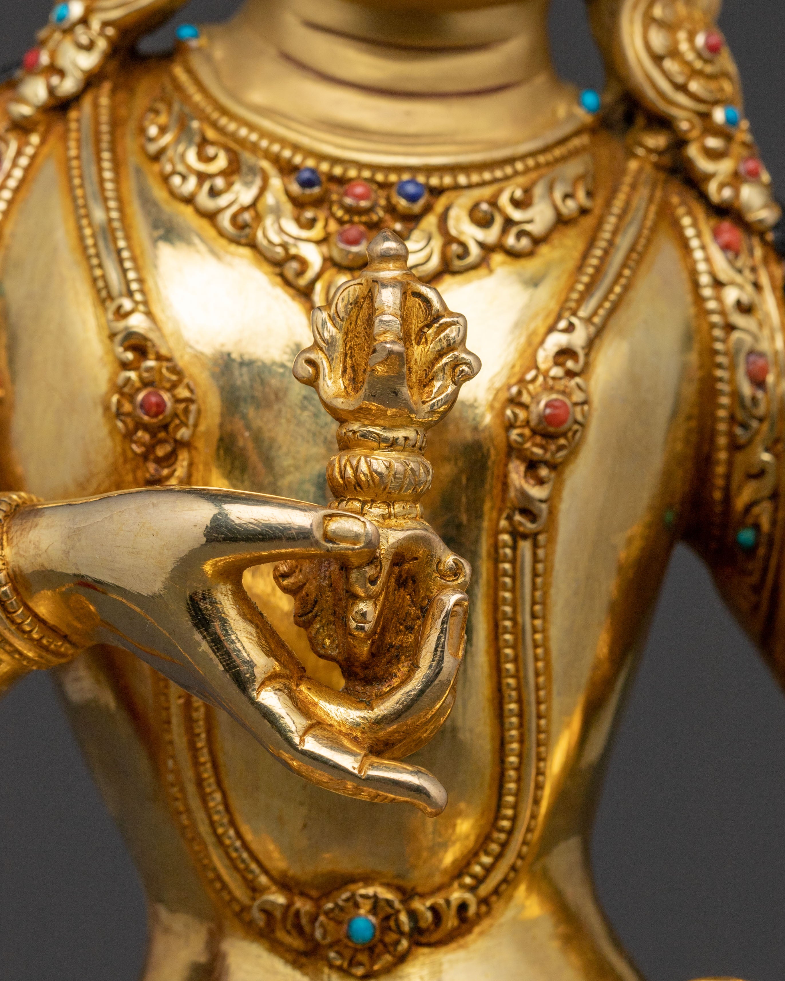 24K Gilded Vajrasattva Bodhisattva Wisdom Statue