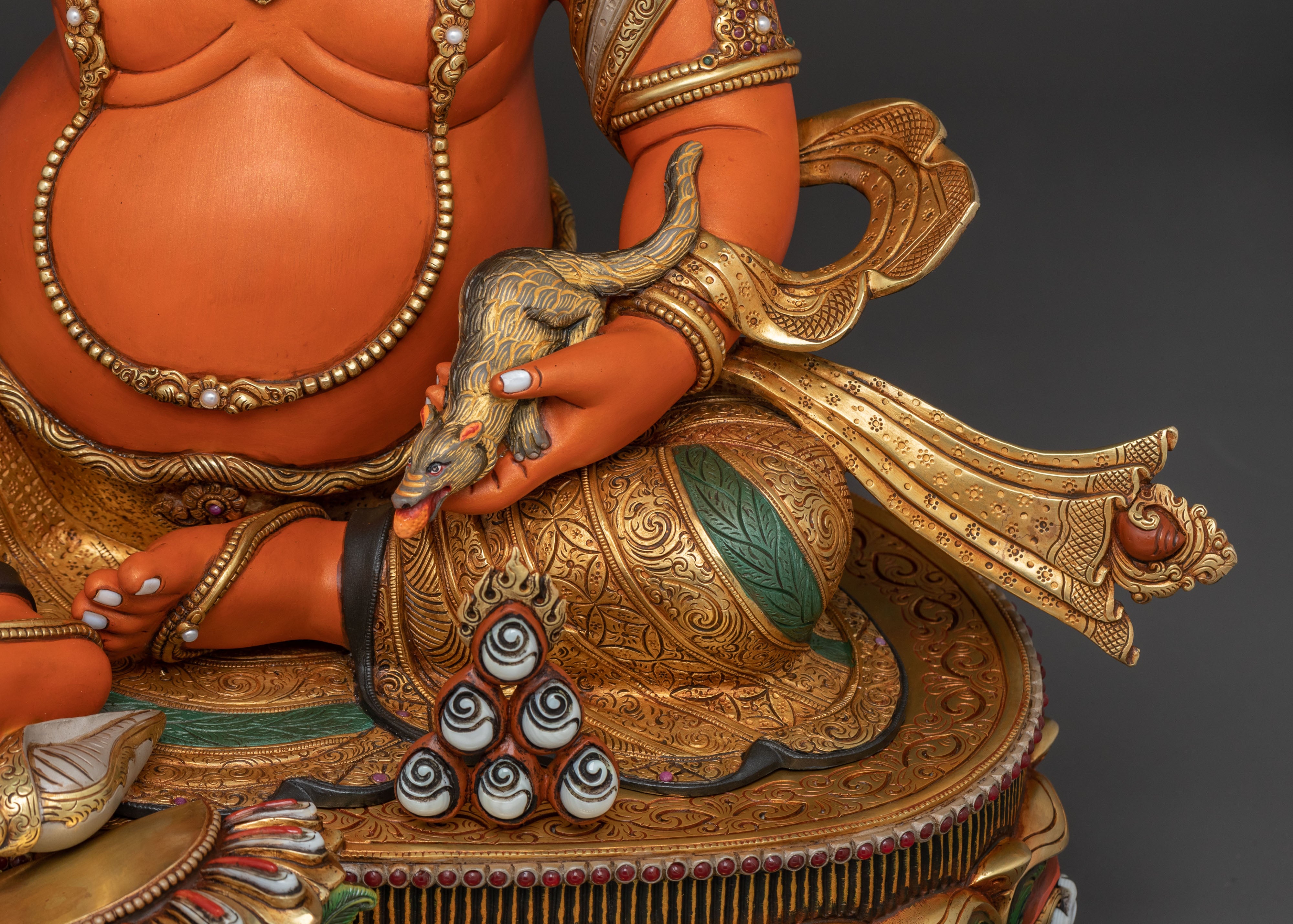 Dzambhala Prosperity Deity Sculpture | Spiritual Altar and Home Decor