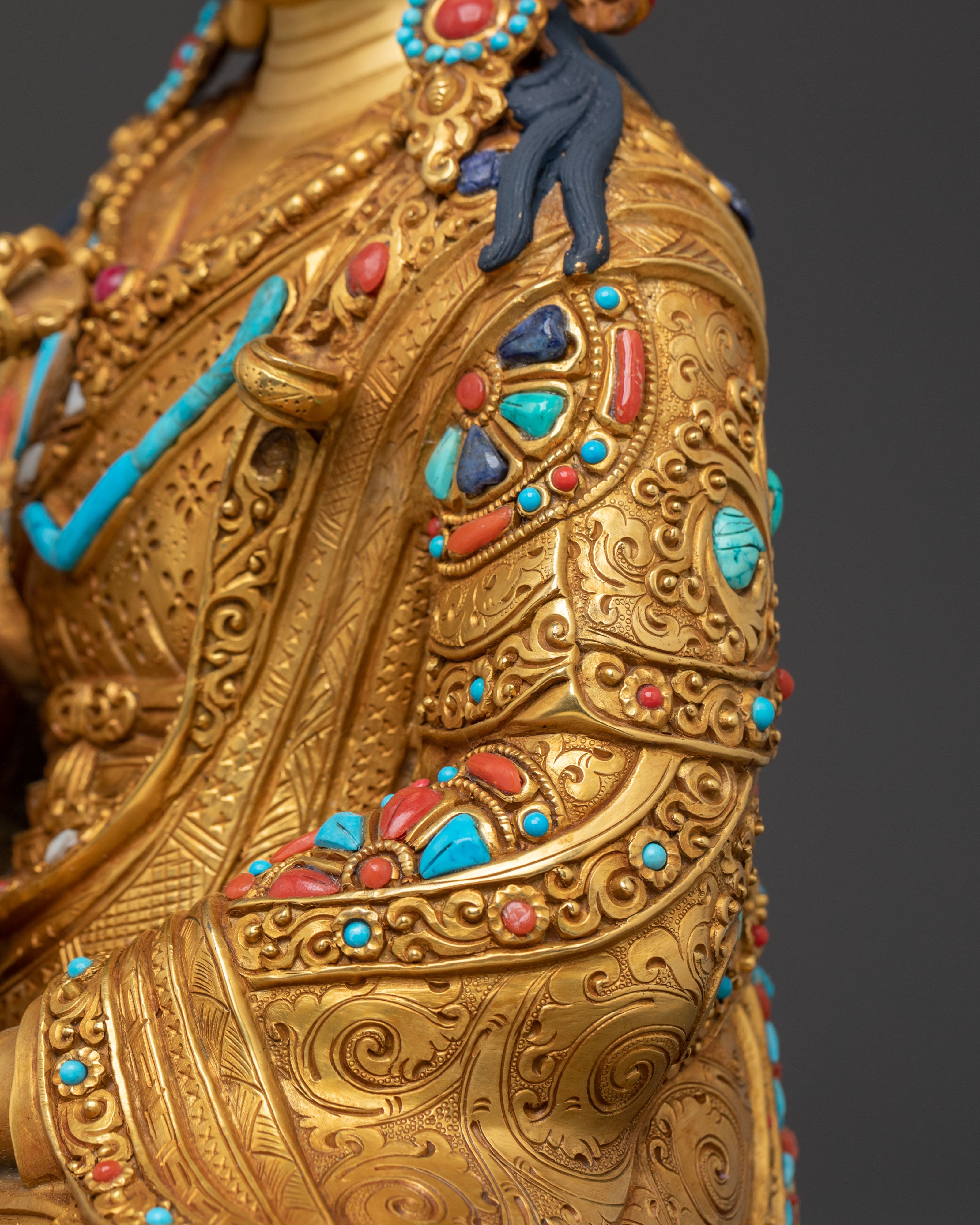 Guru Tsokye Dorje Spiritual Statue | 24k Gold Gilded Figure