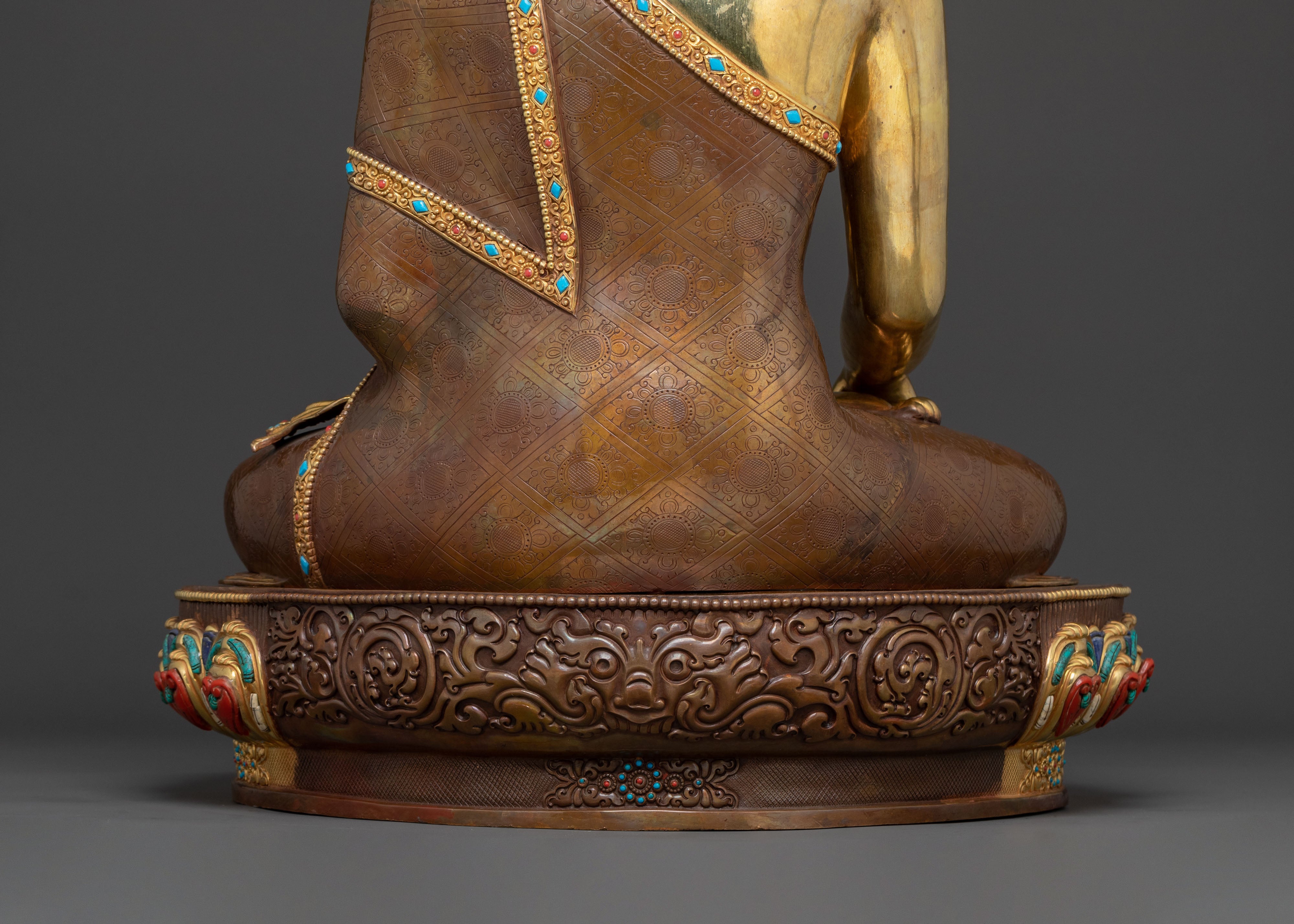Shakyamuni Buddha: 24K Gold Gilded Statue