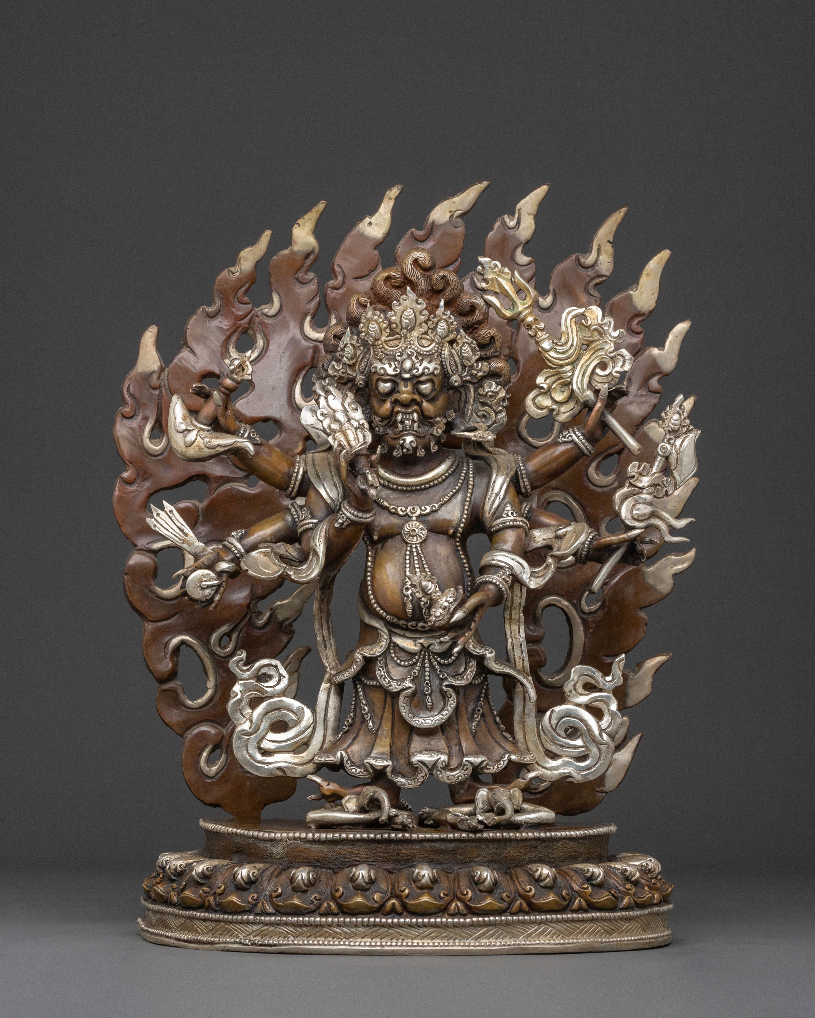 White Mahakala  statue 