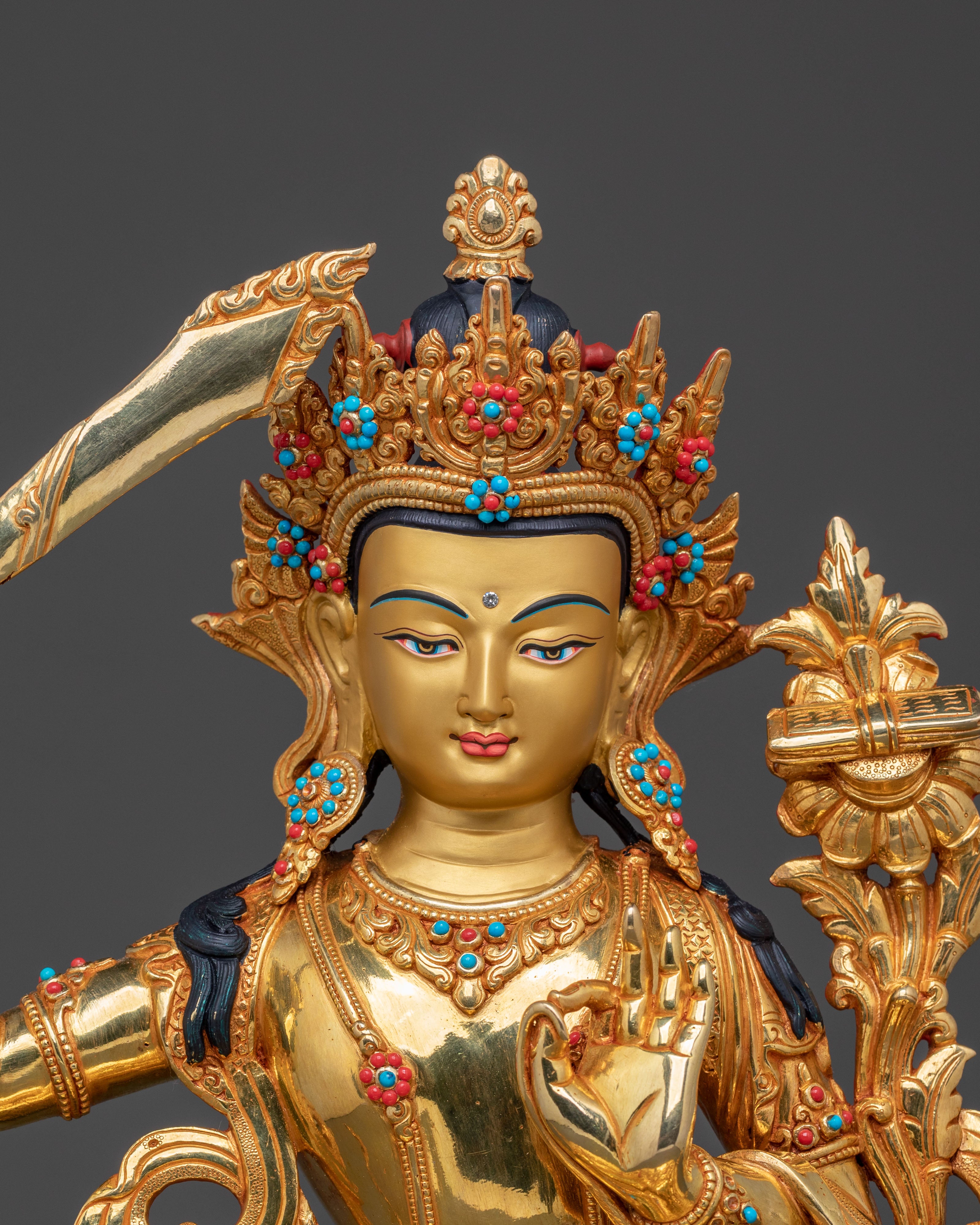 Manjushri Wisdom Statue | Sacred Altar Decor