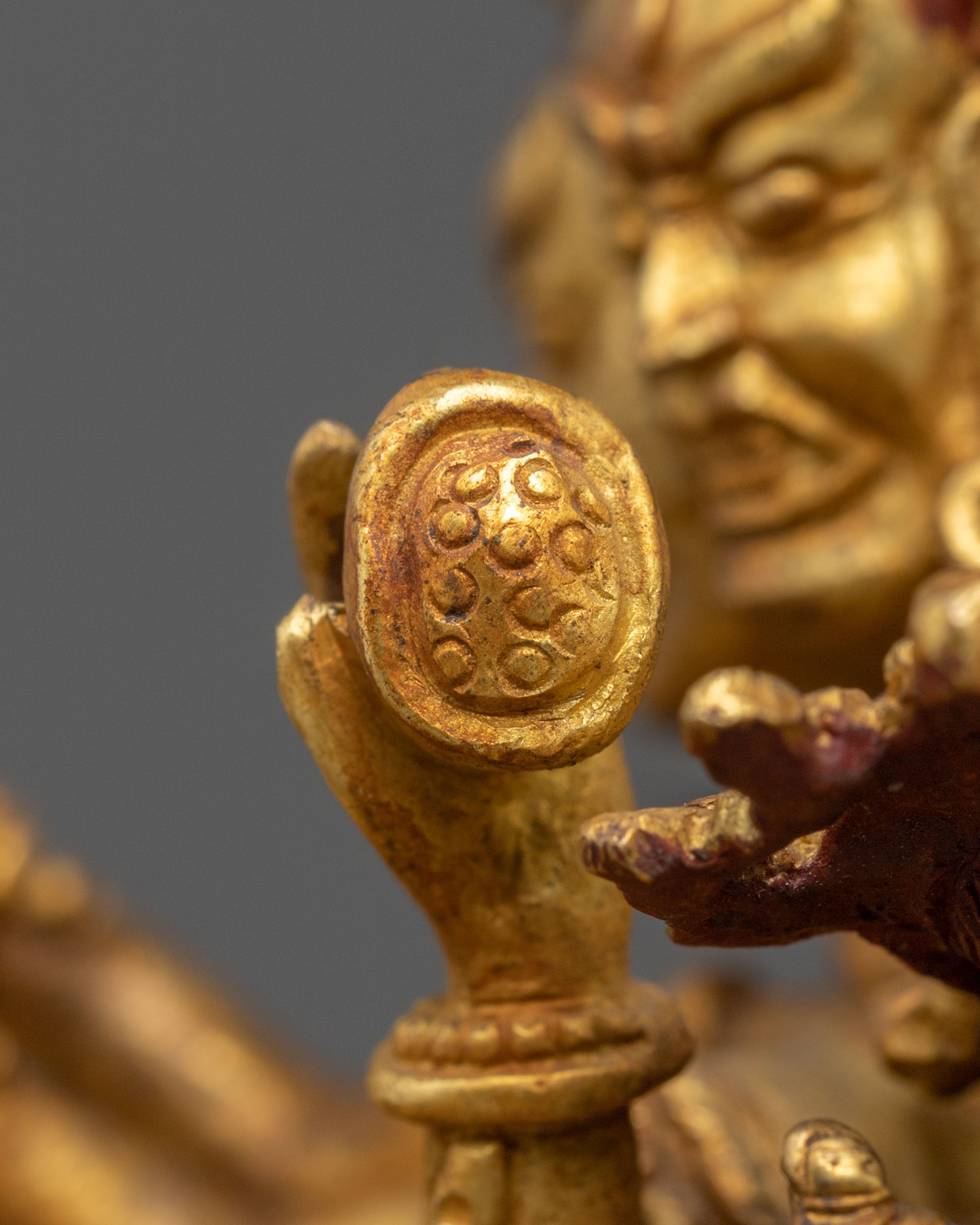Buddhist Protector Hevajra Statue – 24K Gold Gilded Copper