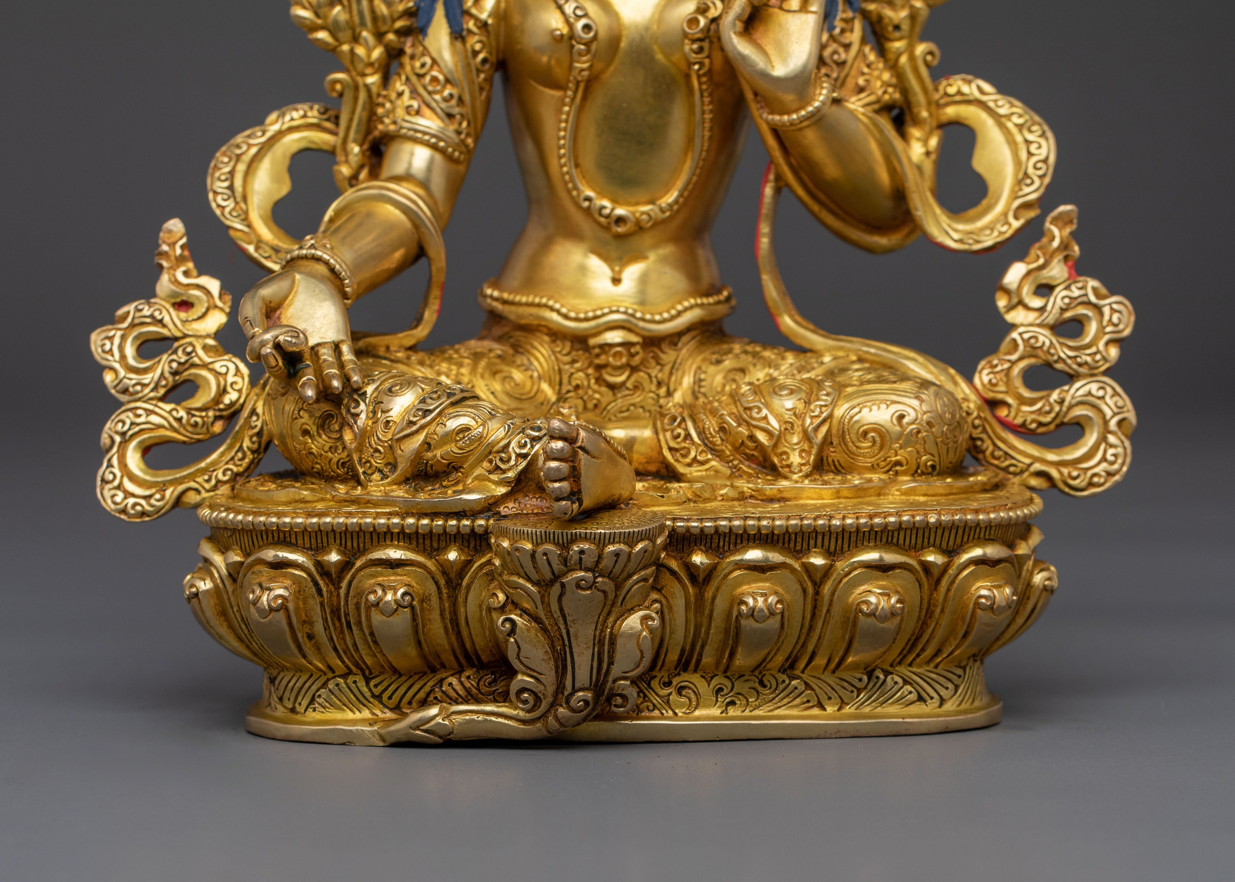 Green Tara Home Shrine Statue: Goddess of Compassion & Swift Blessings