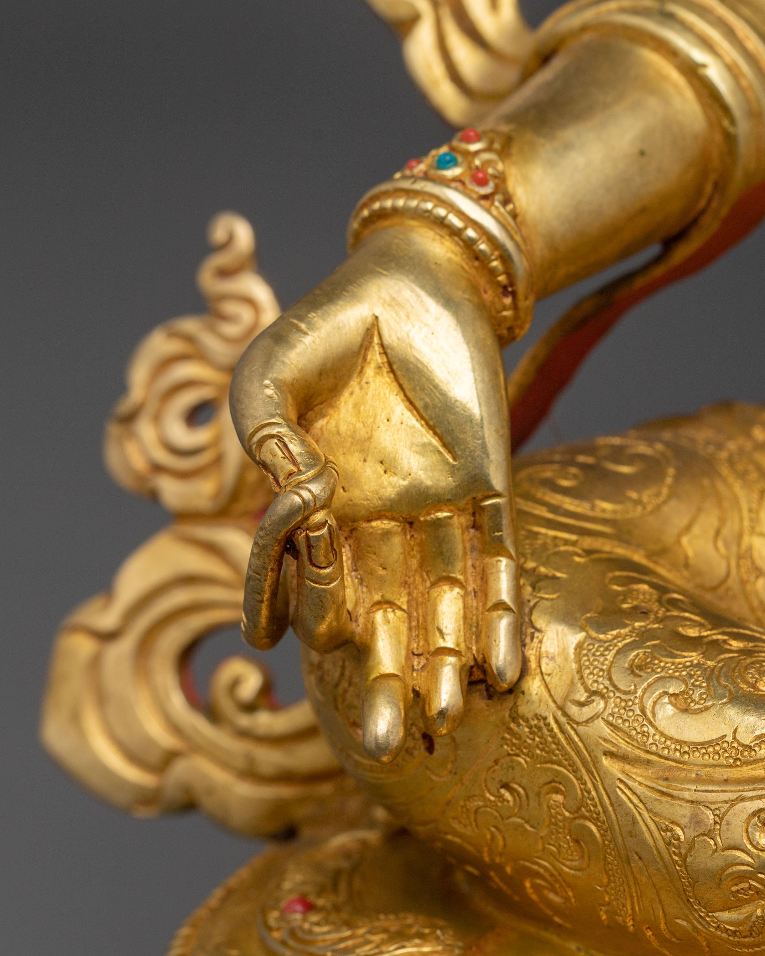 Handmade Green Tara Sculpture | Tibetan Goddess
