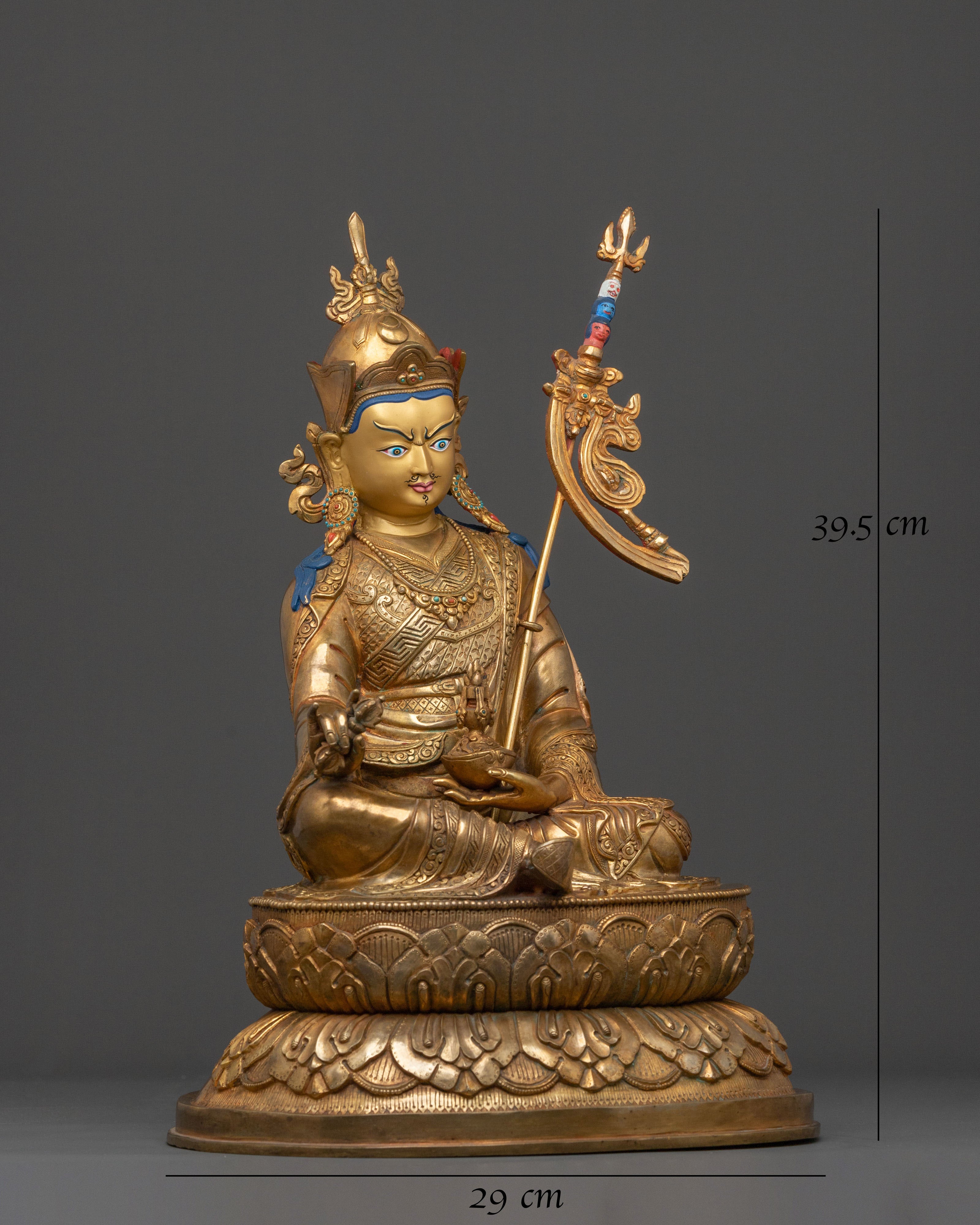 Himalayan Guru Rinpoche Statue for Buddhist Altar