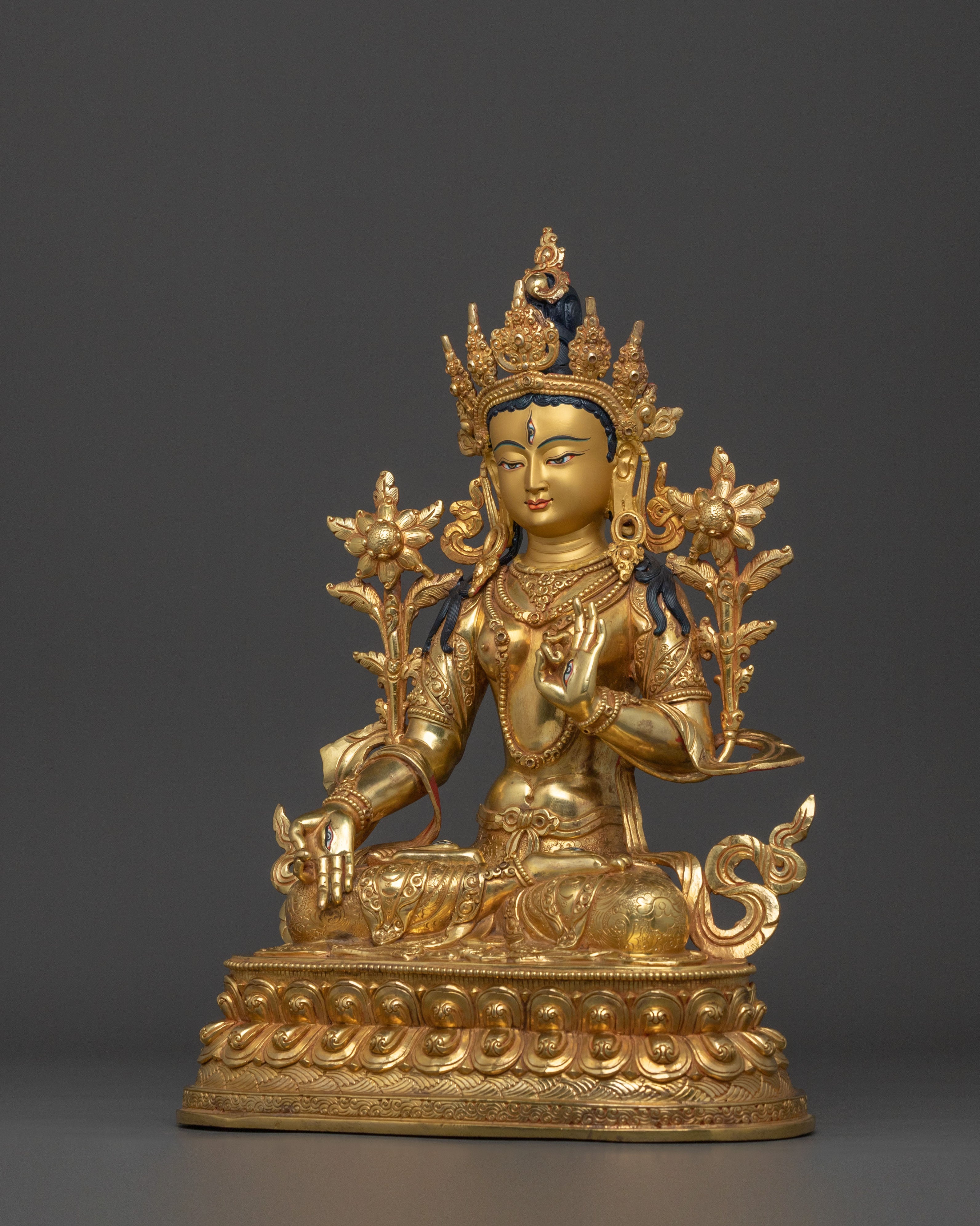 White Tara Compassion Goddess Statue | Divine Protector and Healing Deity