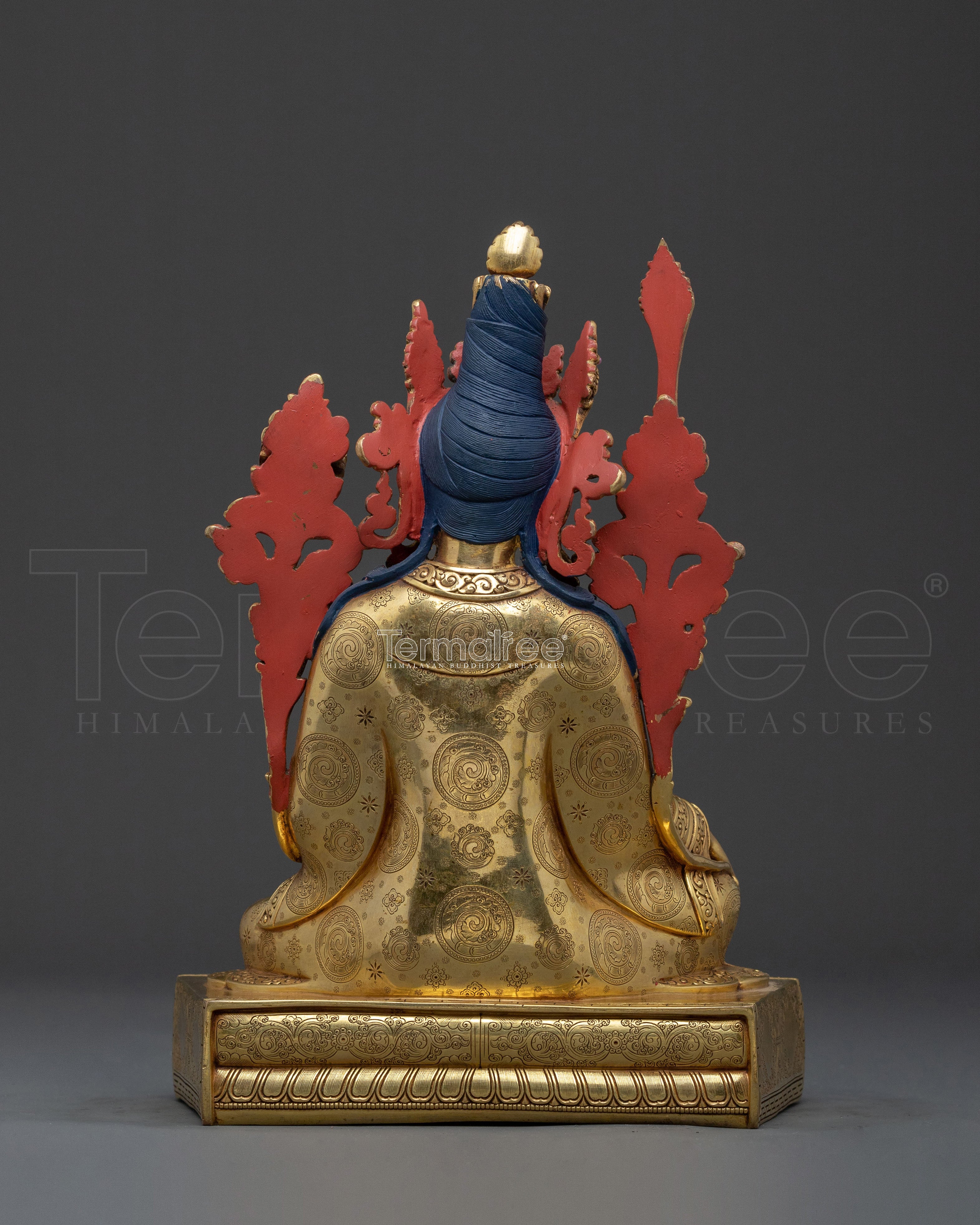 Trisong Detsen: Royal 24K Gold Gilded Statue