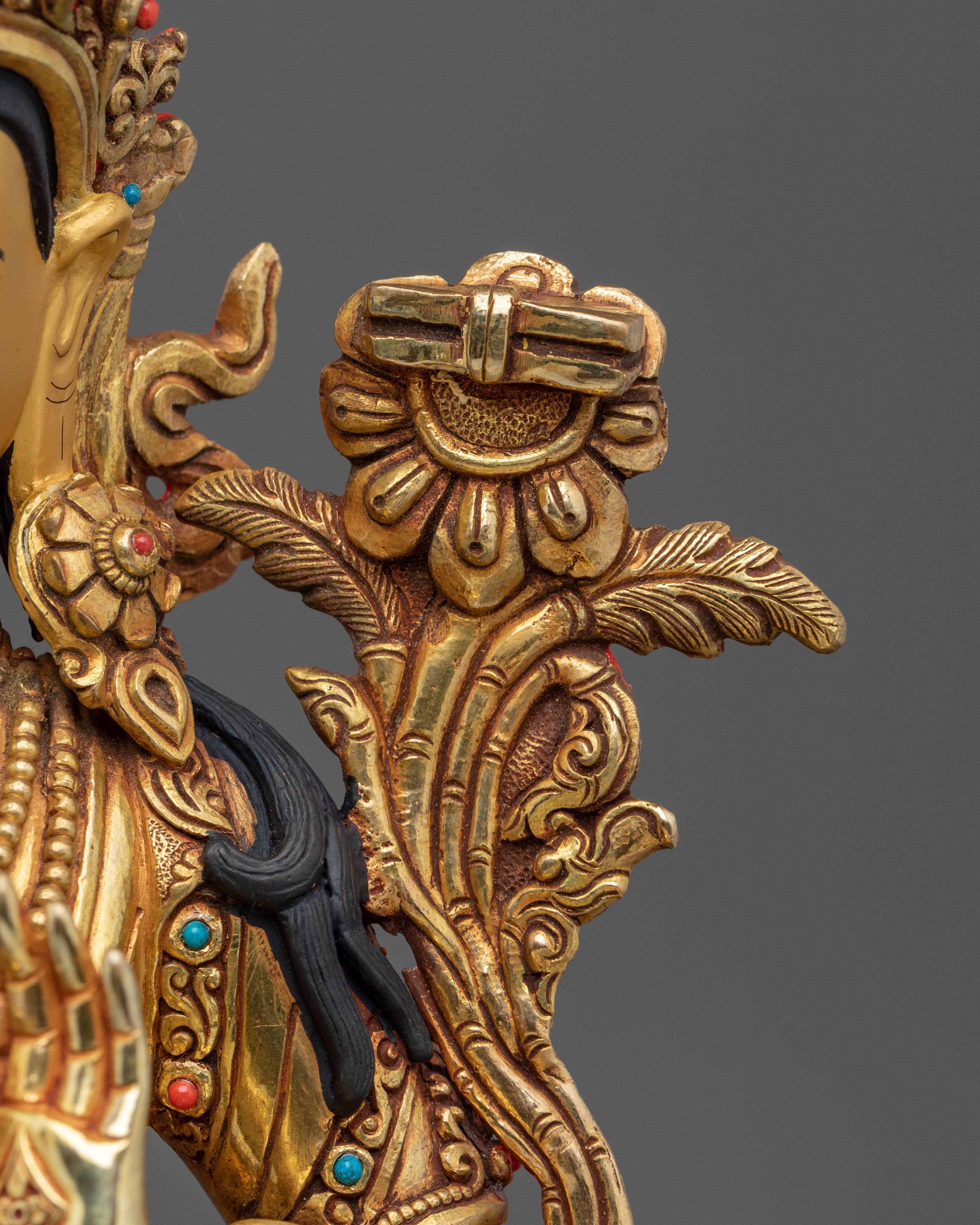 Manjushri Flaming Sword Wisdom Sculpture | Deity of Transcendent Knowledge