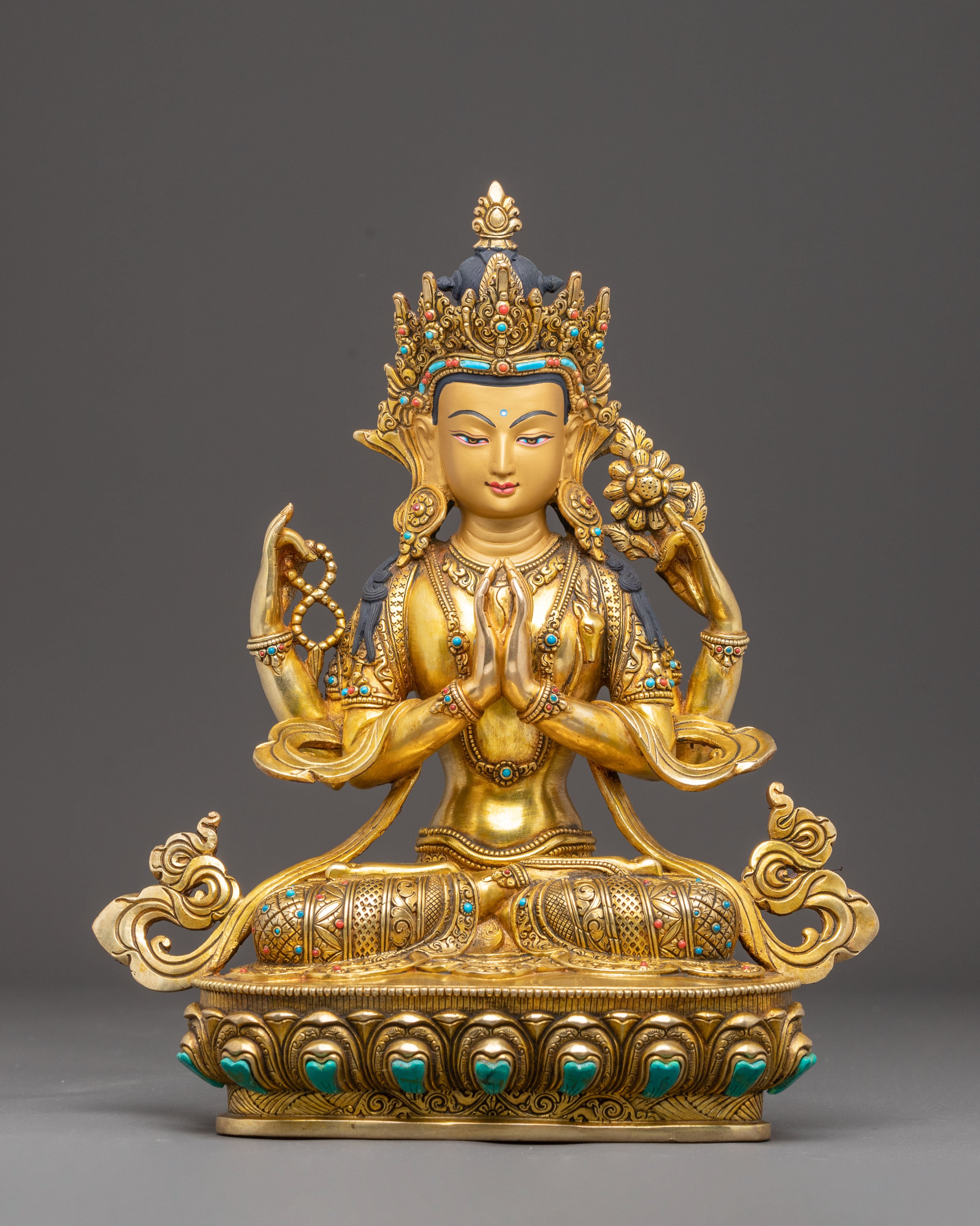 Handcrafted Statue of Bodhisattva Chenrezig 