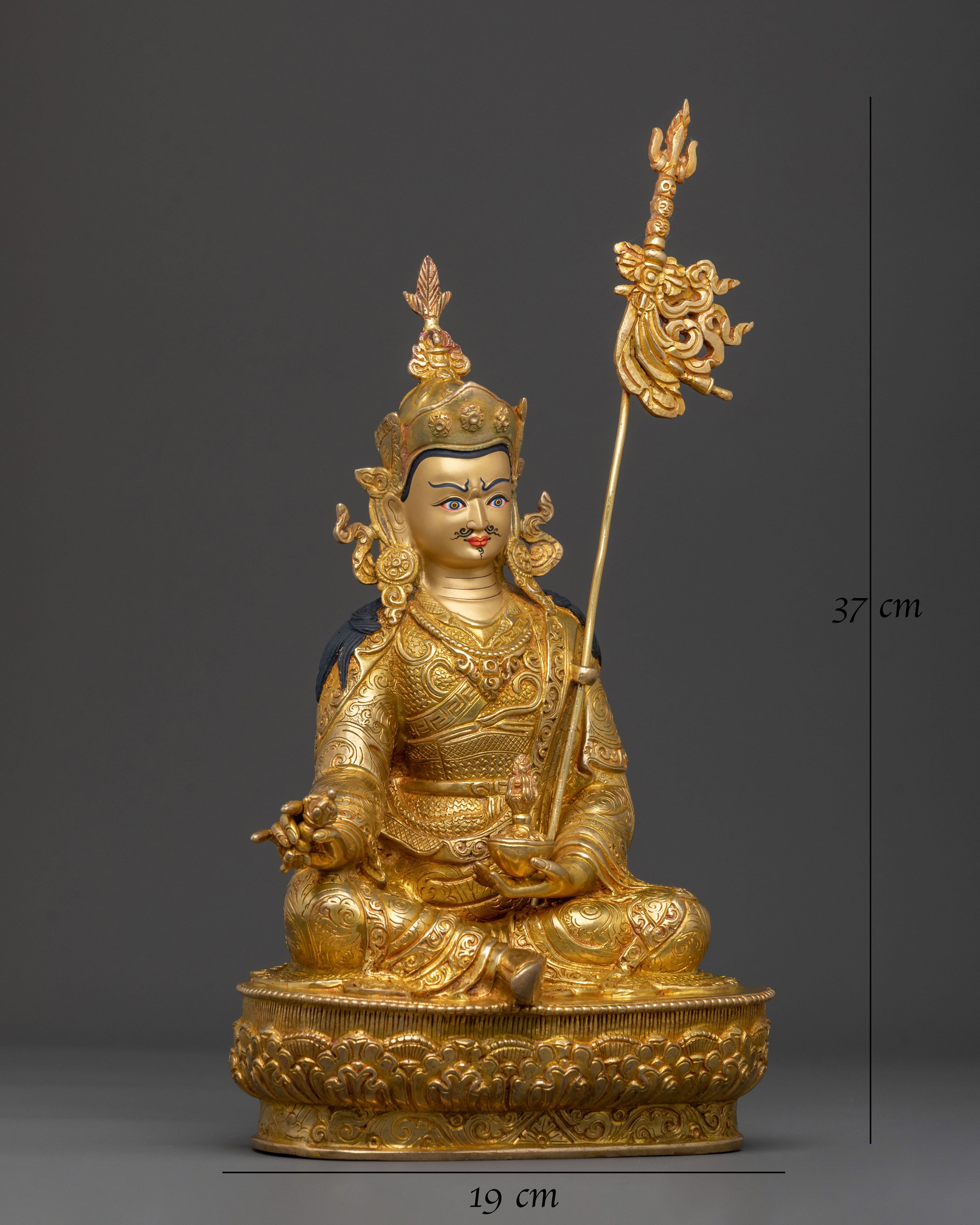 Guru Rinpoche Copper Sculpture | Home Decor