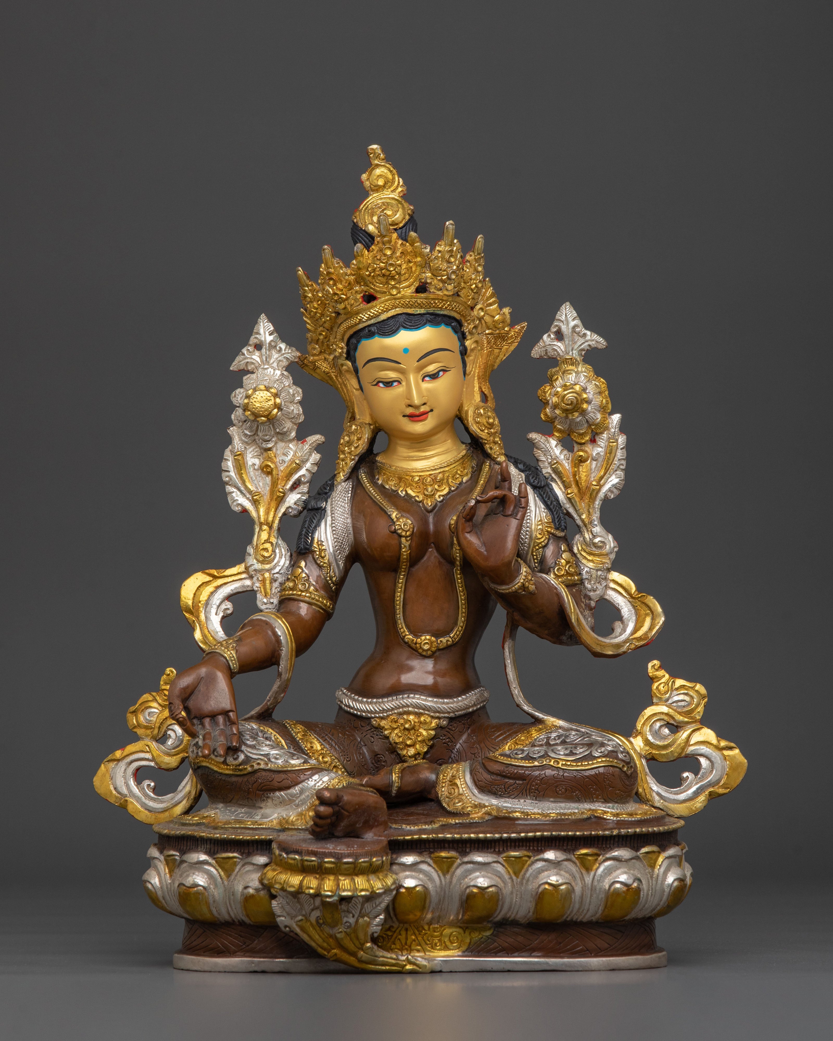 Green Tara Buddhist Guardian Statue | Sacred Protector and Guide to Liberation