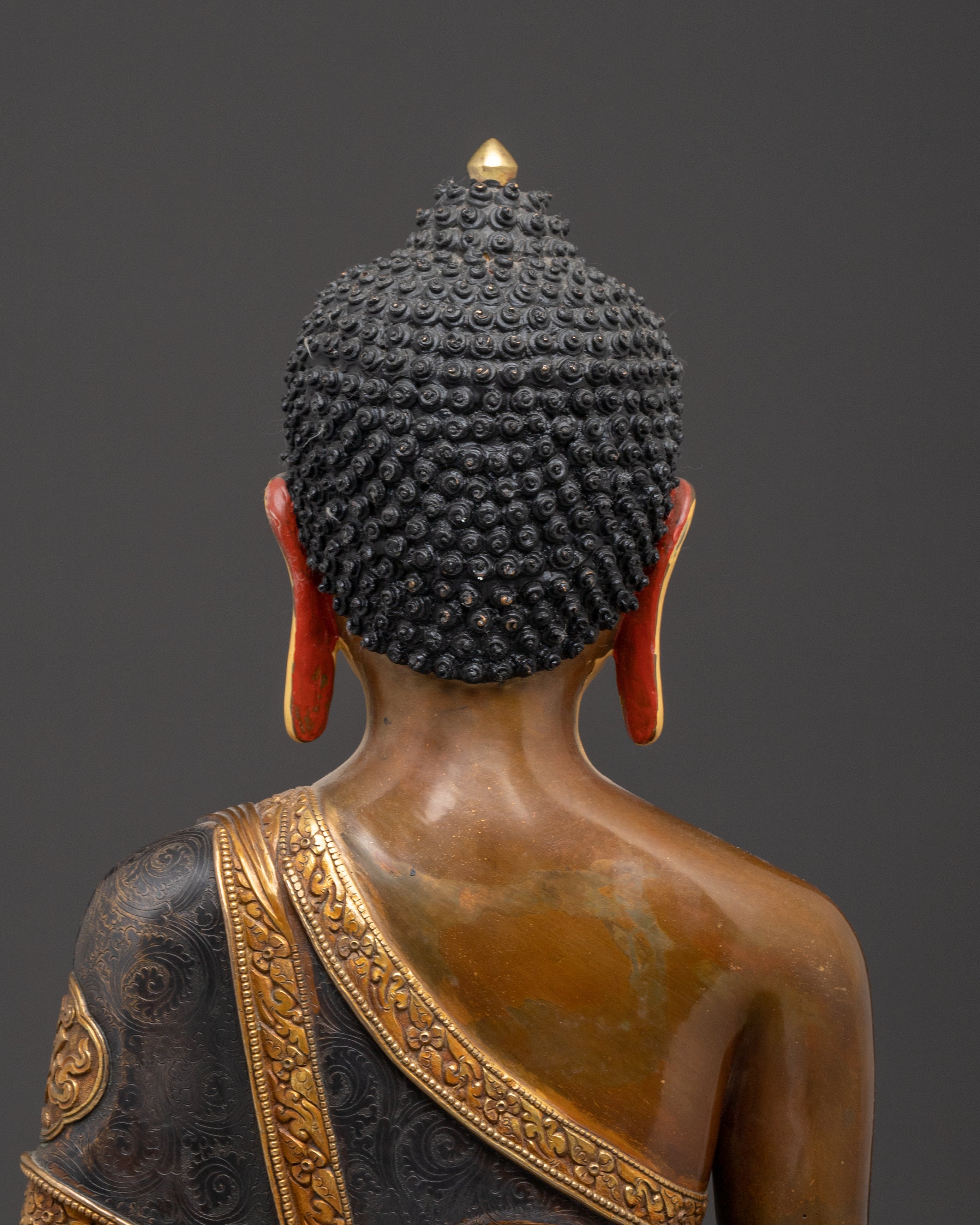 Handcrafted Copper Statue of Shakyamuni Buddha | Historical Buddha