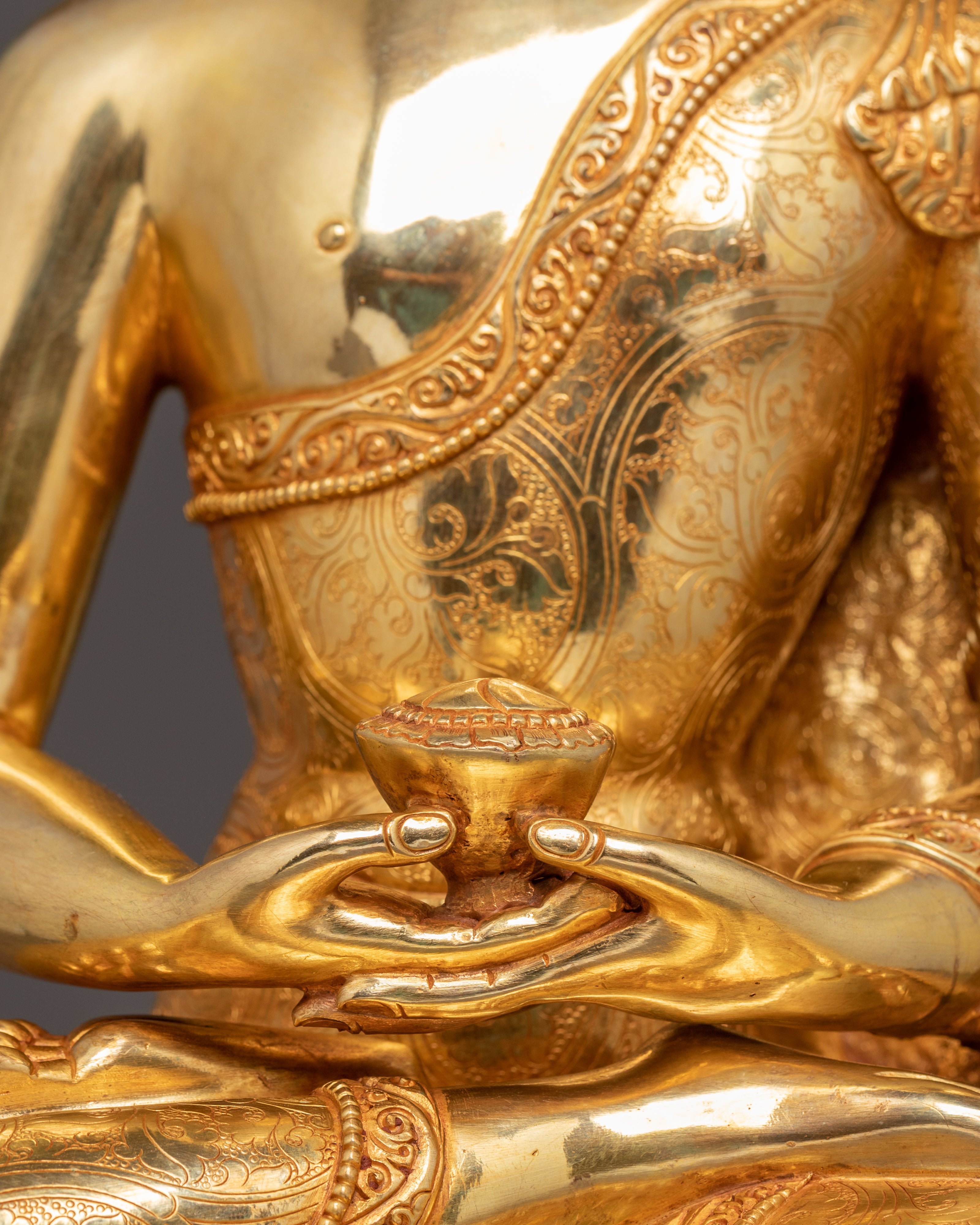 Peaceful Handmade Sculpture of Buddha Amitabha | Buddha of Infinite Light