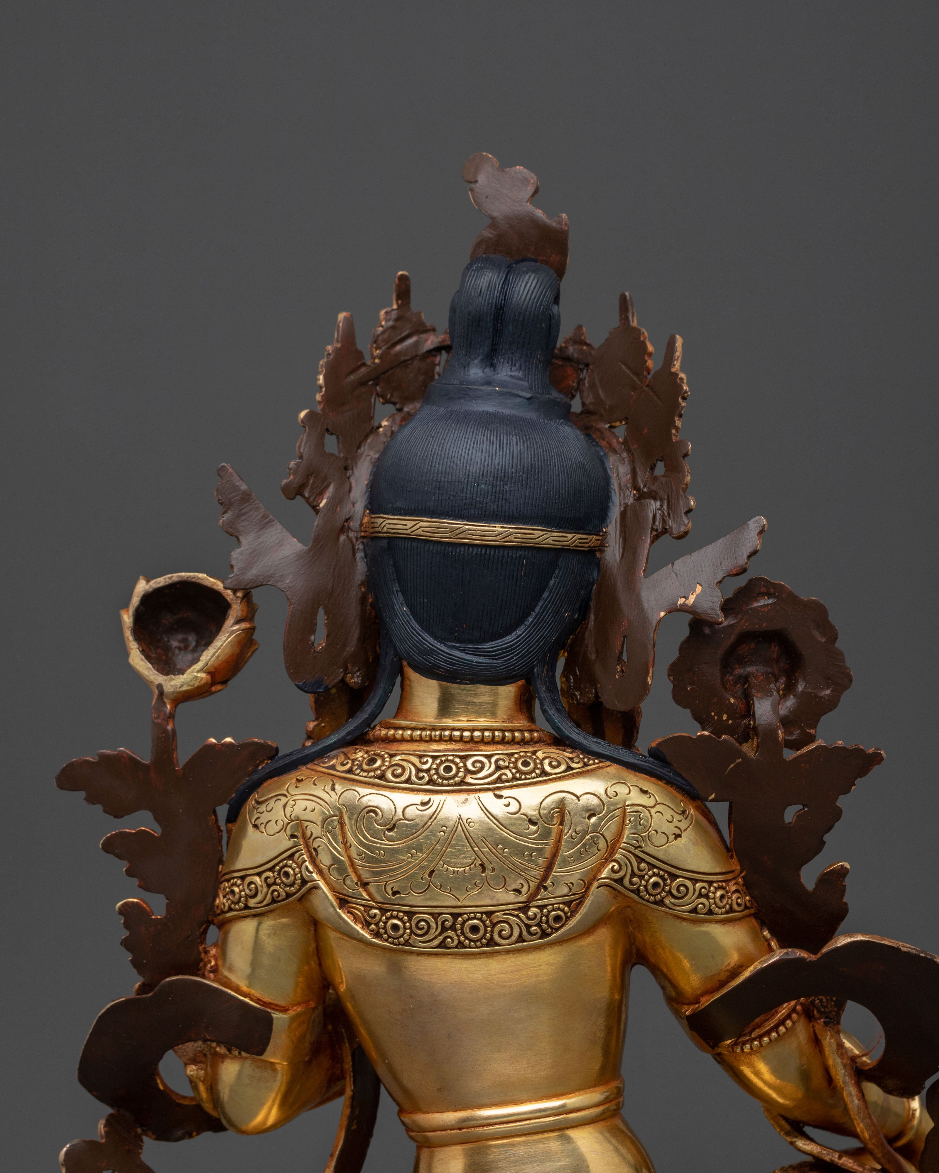 Serene Green Tara Statue | Tibetan Buddhist Goddess