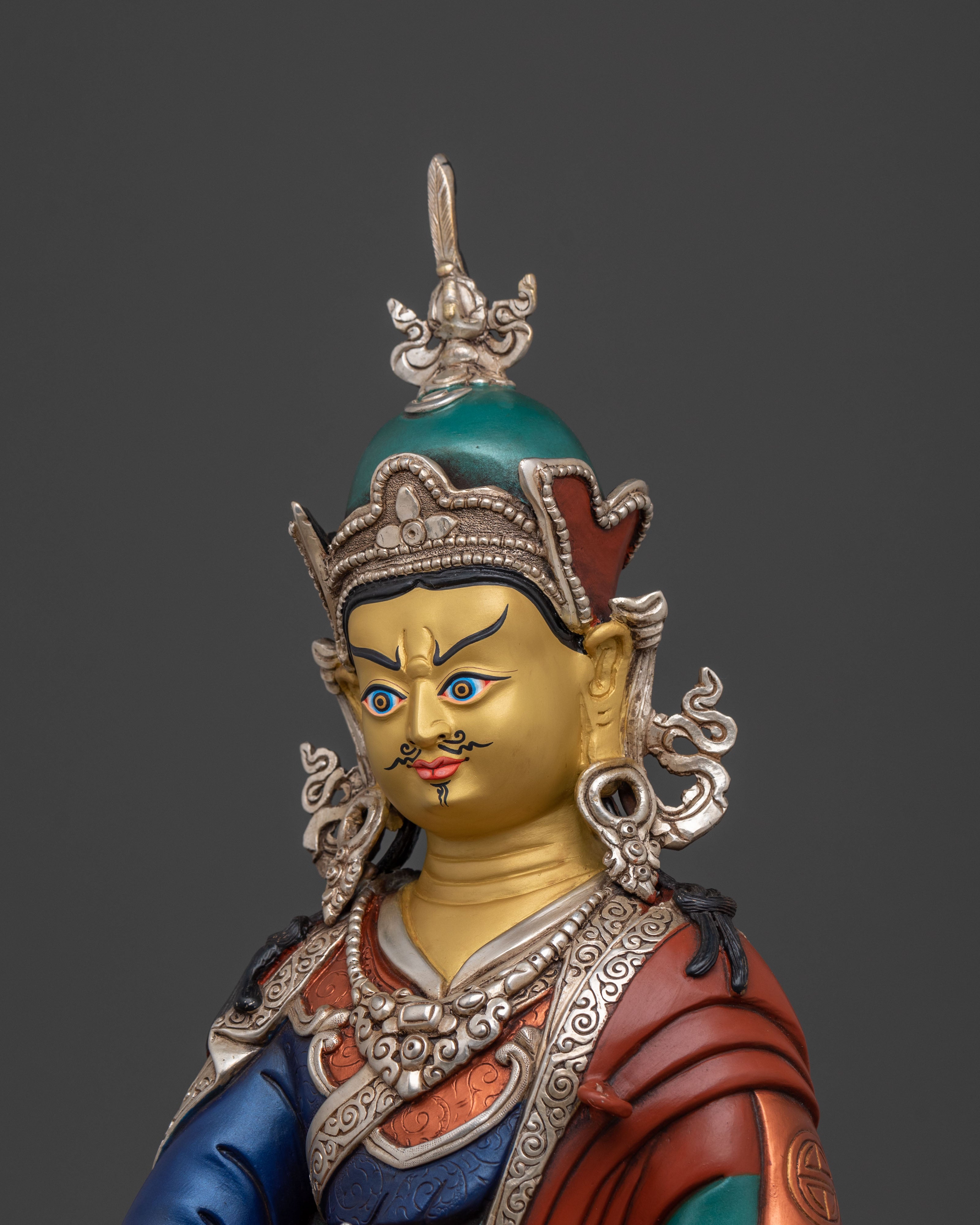 Guru Rinpoche Statue | 24K Gold Gilded Masterpiece