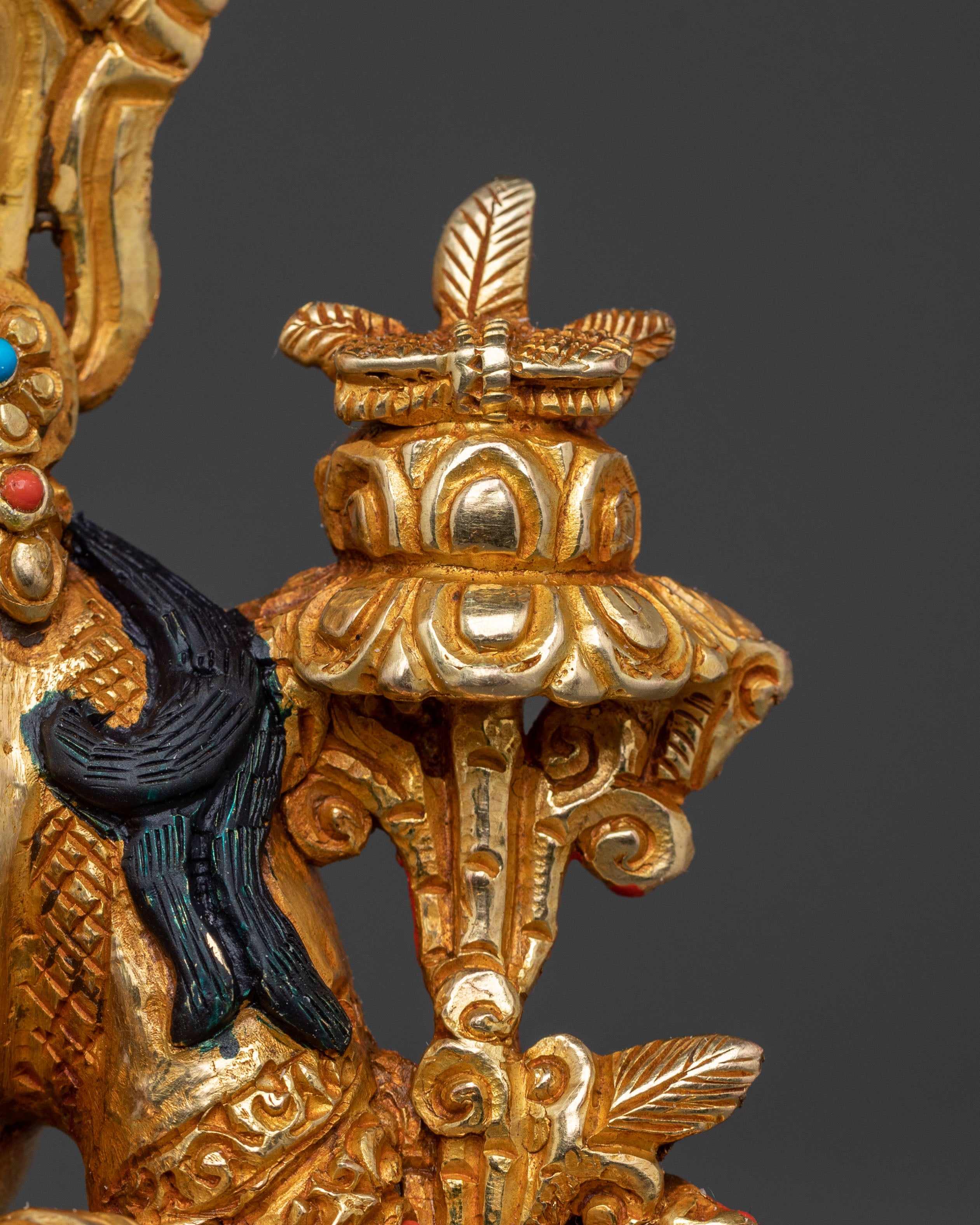 Tikshna Manjushri Statue of Divine Knowledge – 24K Gold Gilded