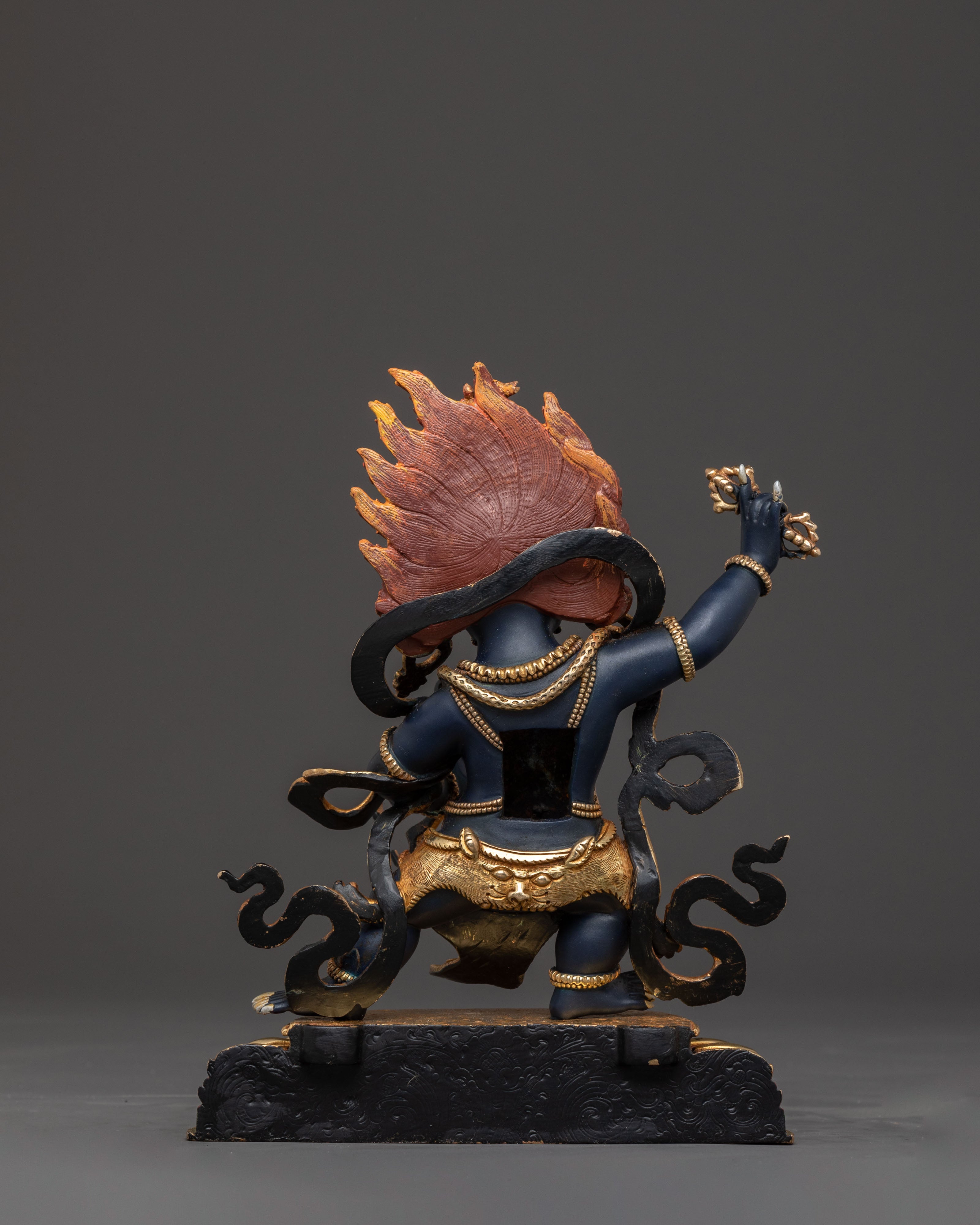 Handcrafted Divine Statue of Vajrapani: Exquisite Copper Protector