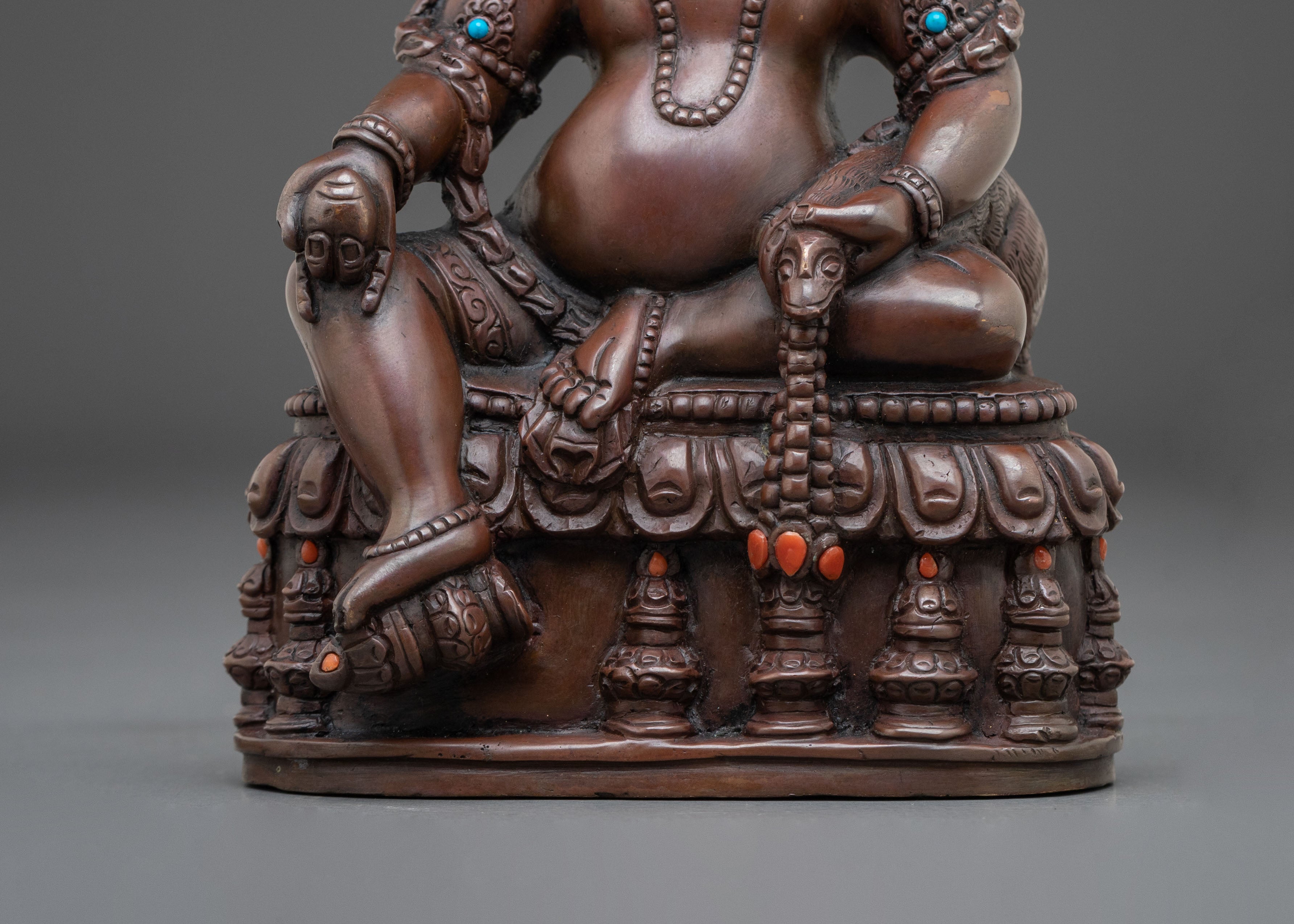 Dzambhala Statue | Oxidized Copper Wealth Deity