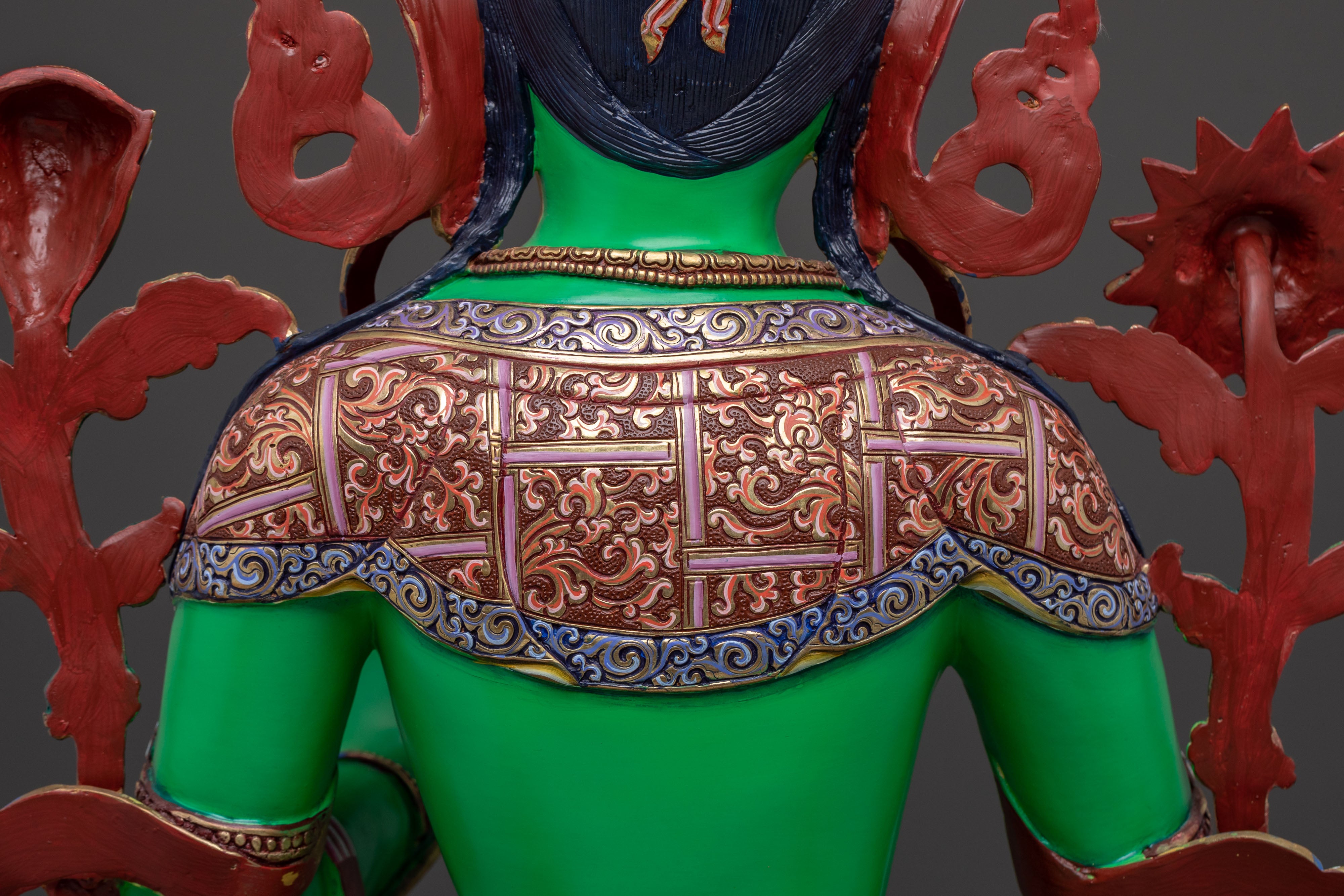 Swift Grace: Green Tara | 24K Gold Gilded Statue
