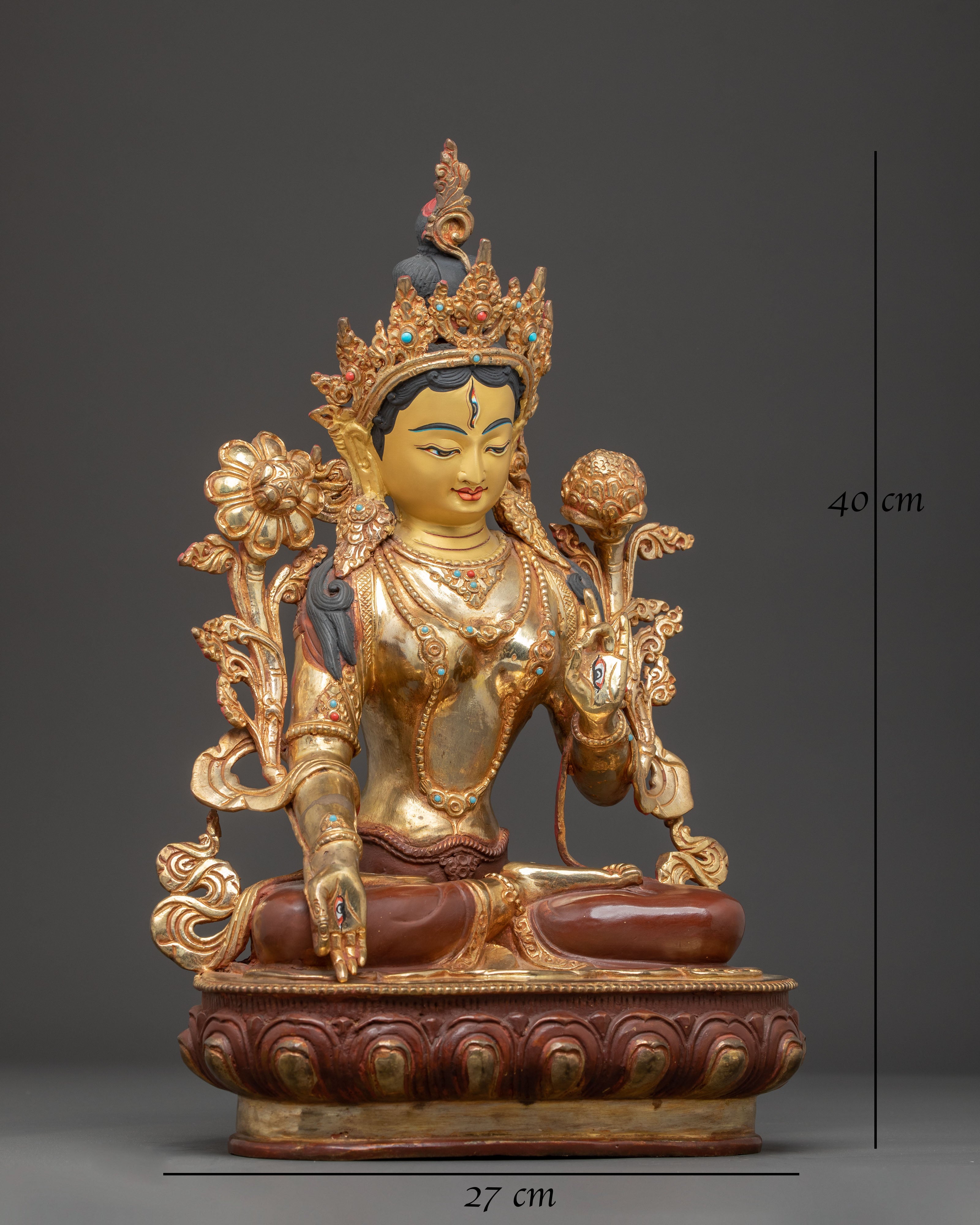 Sacred Feminine Goddess White Tara Statue | Healing Deity of Long Life