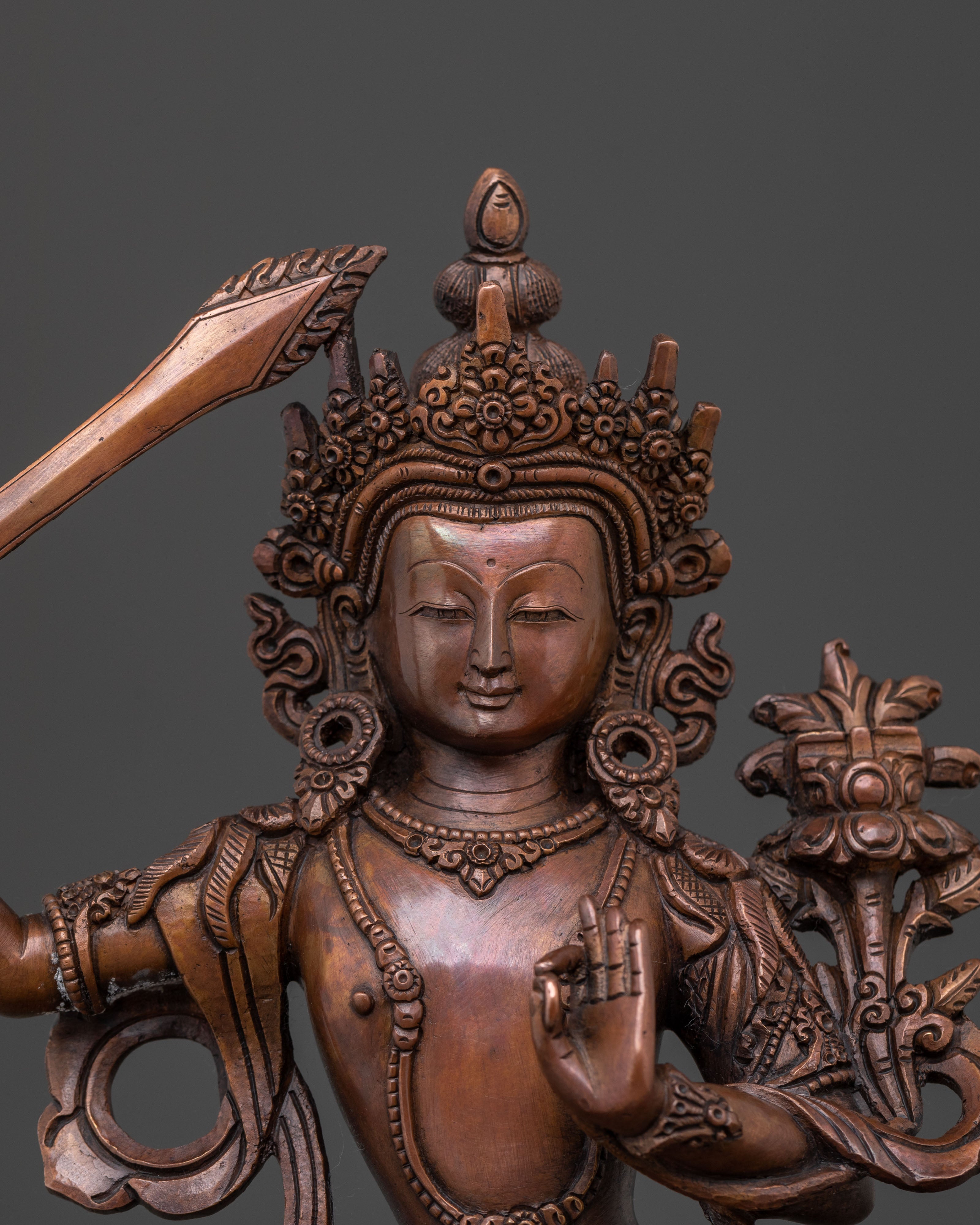 Handcrafted Manjushri Statue | Sacred Wisdom