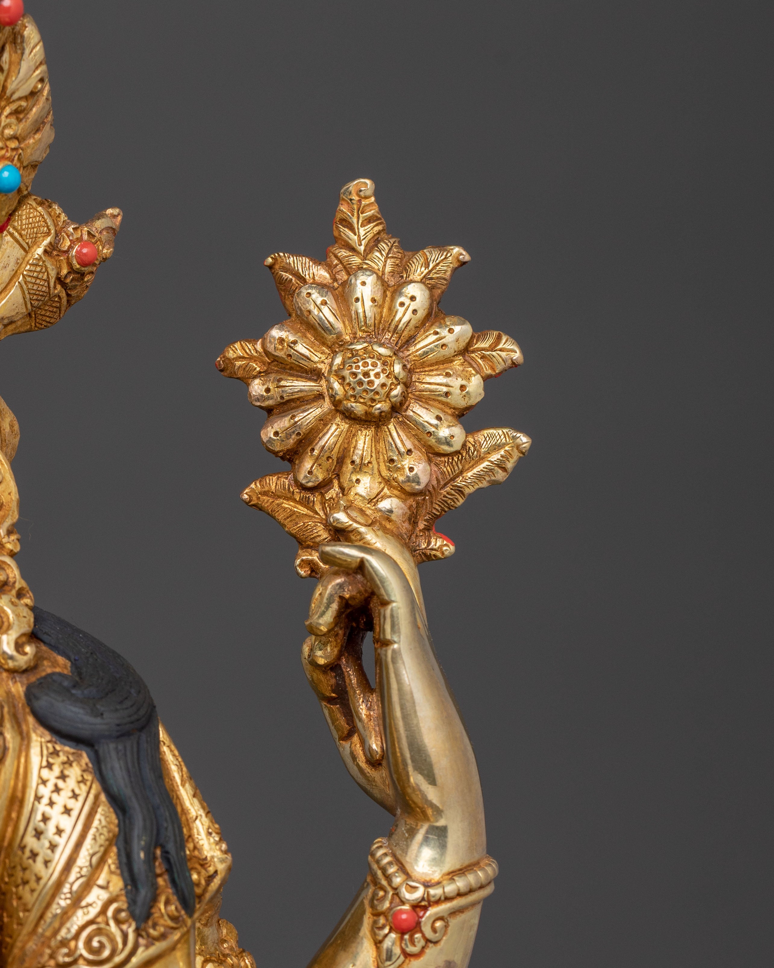 Bodhisattva Chenrezig Compassion Statue | Tibetan Buddhist Sacred Art