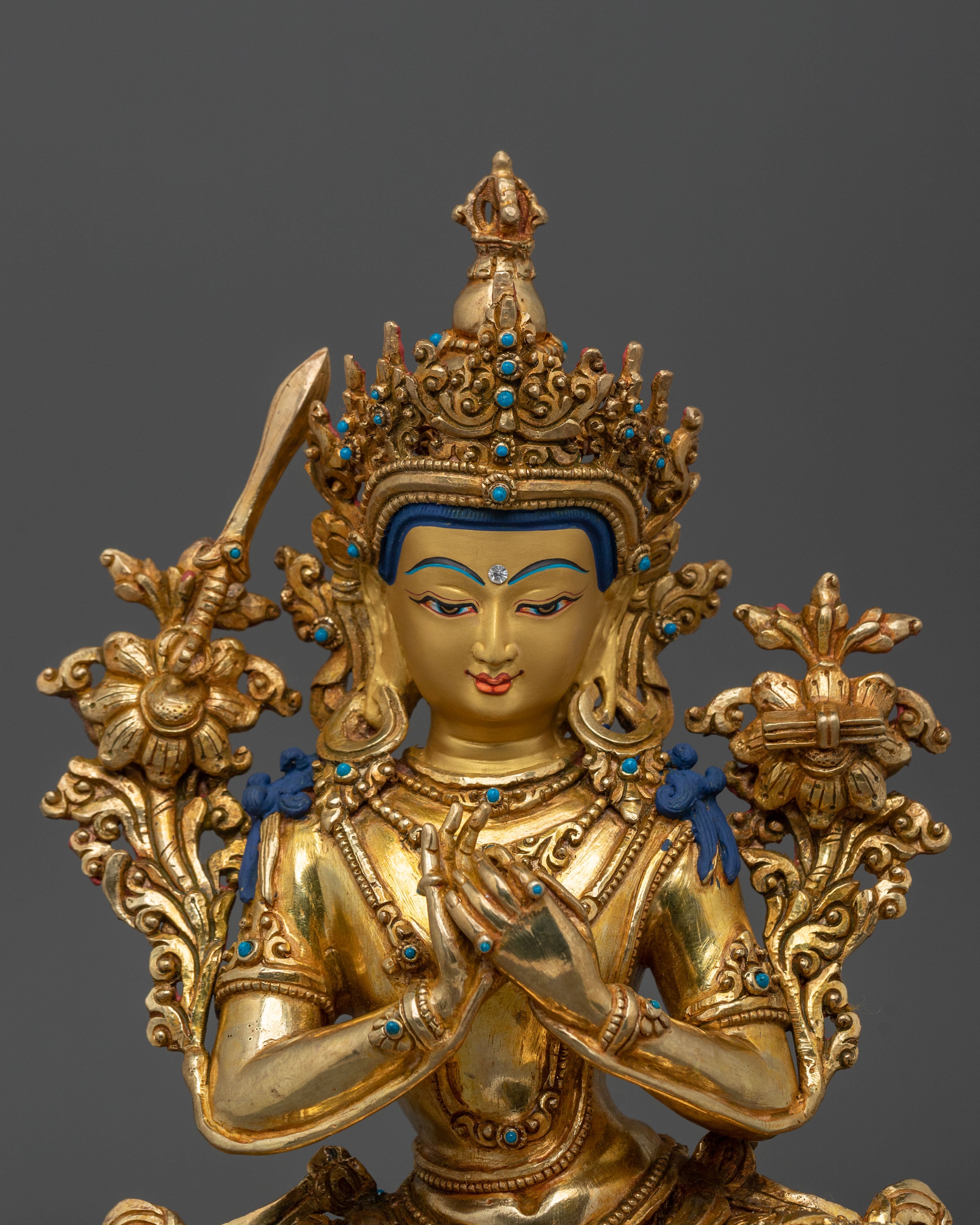 Tikshna Manjushri Sacred Sculpture | Wrathful Bodhisattva of Wisdom