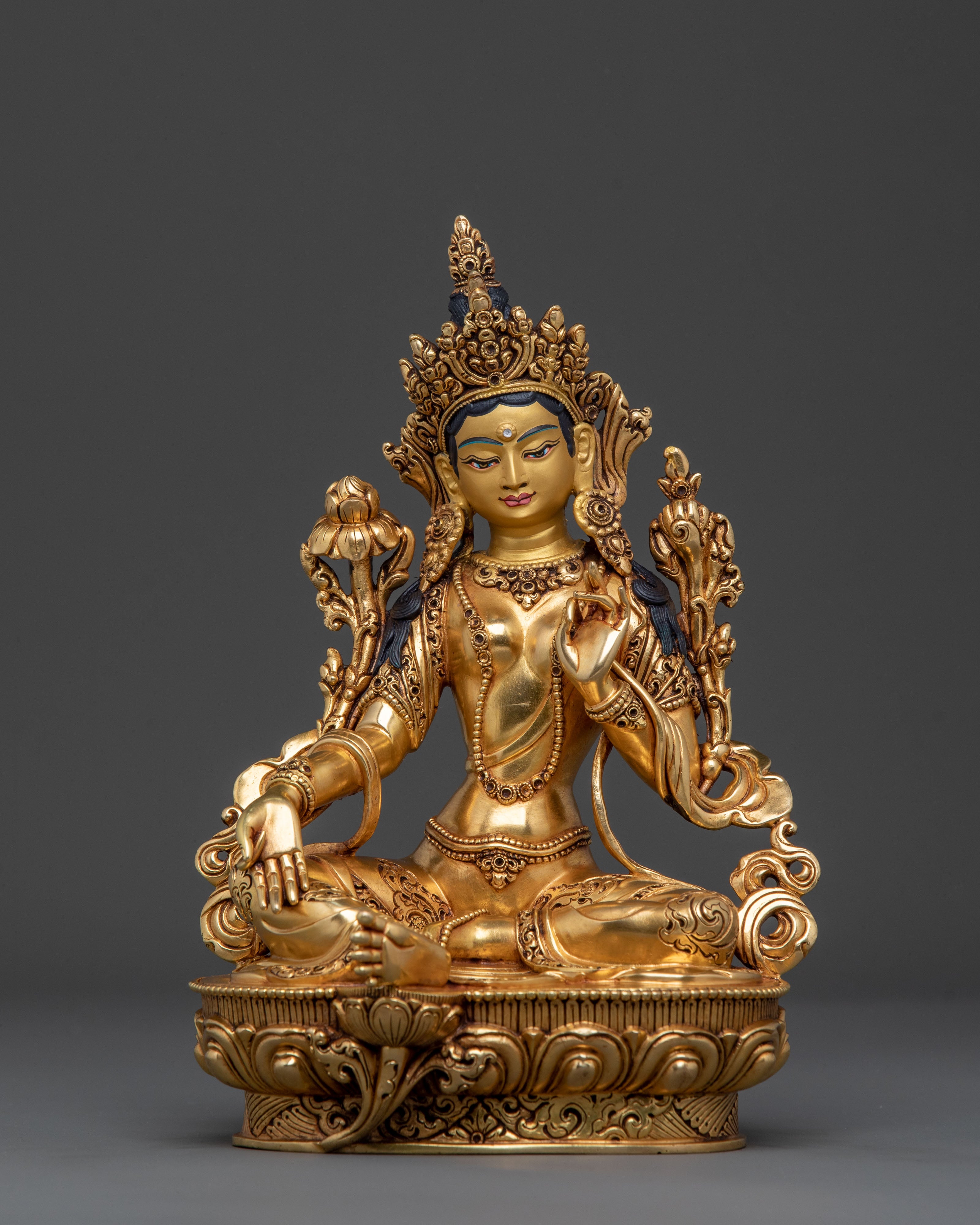Green Tara Dharma Protector Goddess Statue