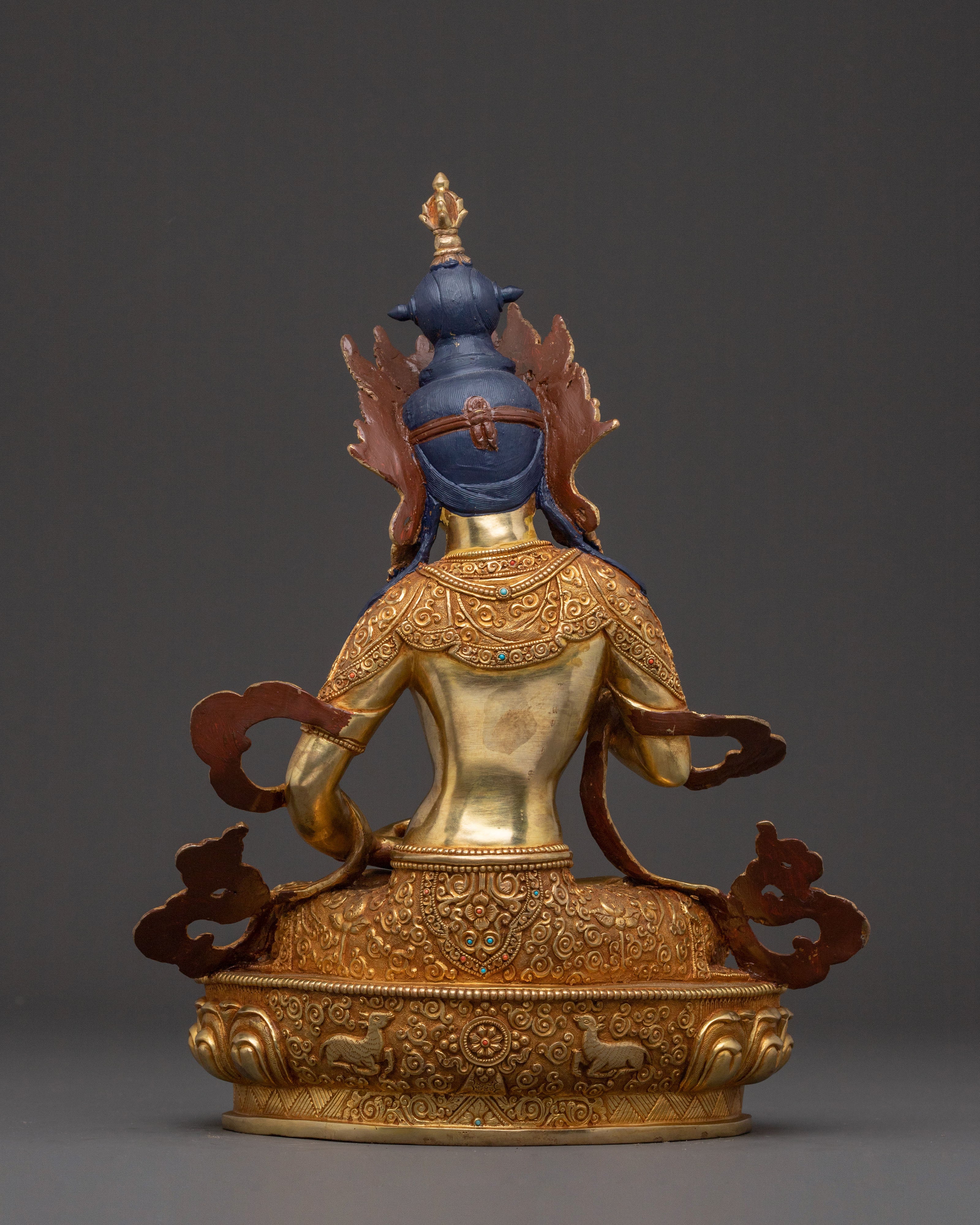 Vajrasattva Golden Statue | Gold Gilded Serenity