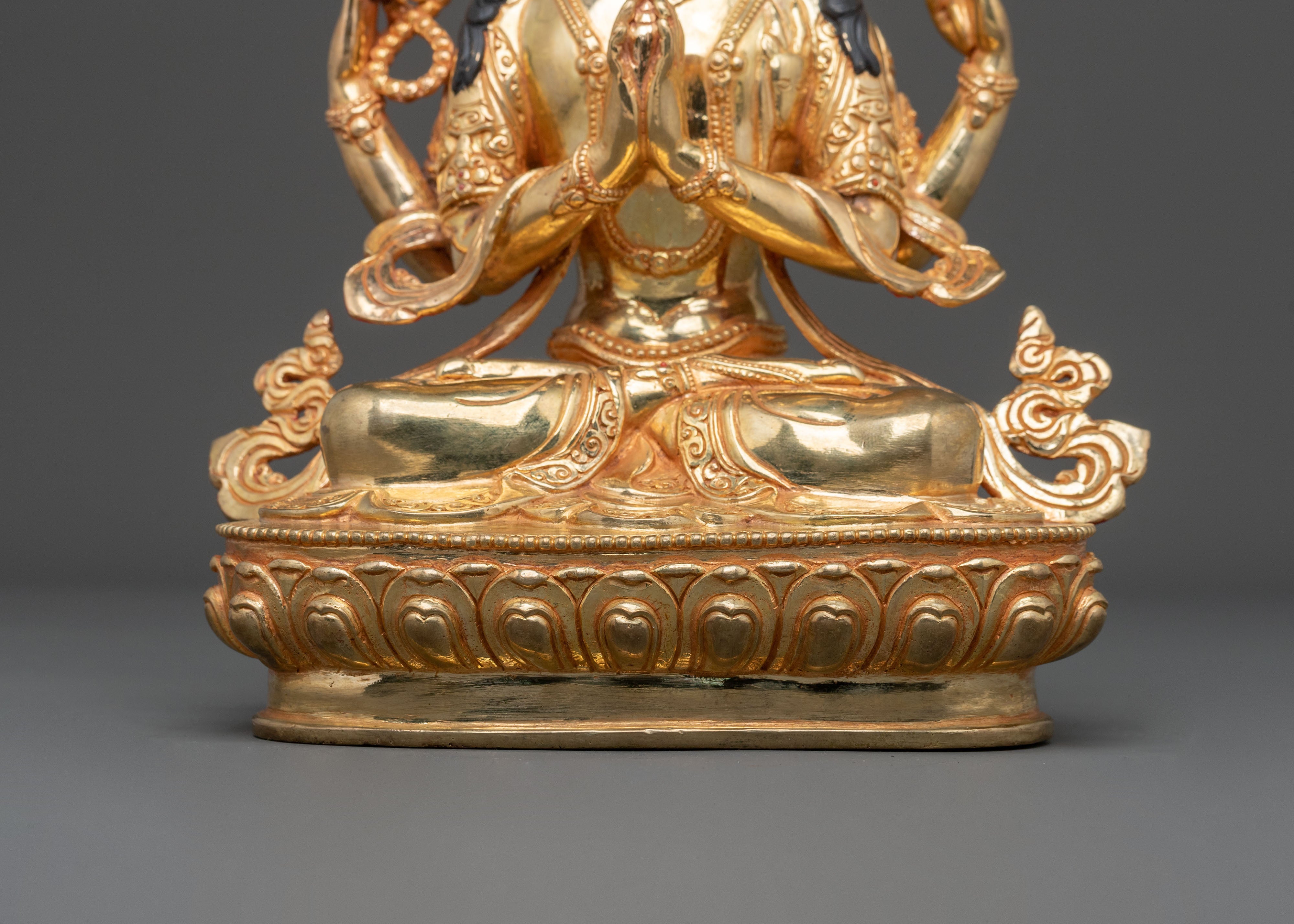 Chenrezig Handcrafted Himalayan Sculpture | Tibetan Buddhist Art