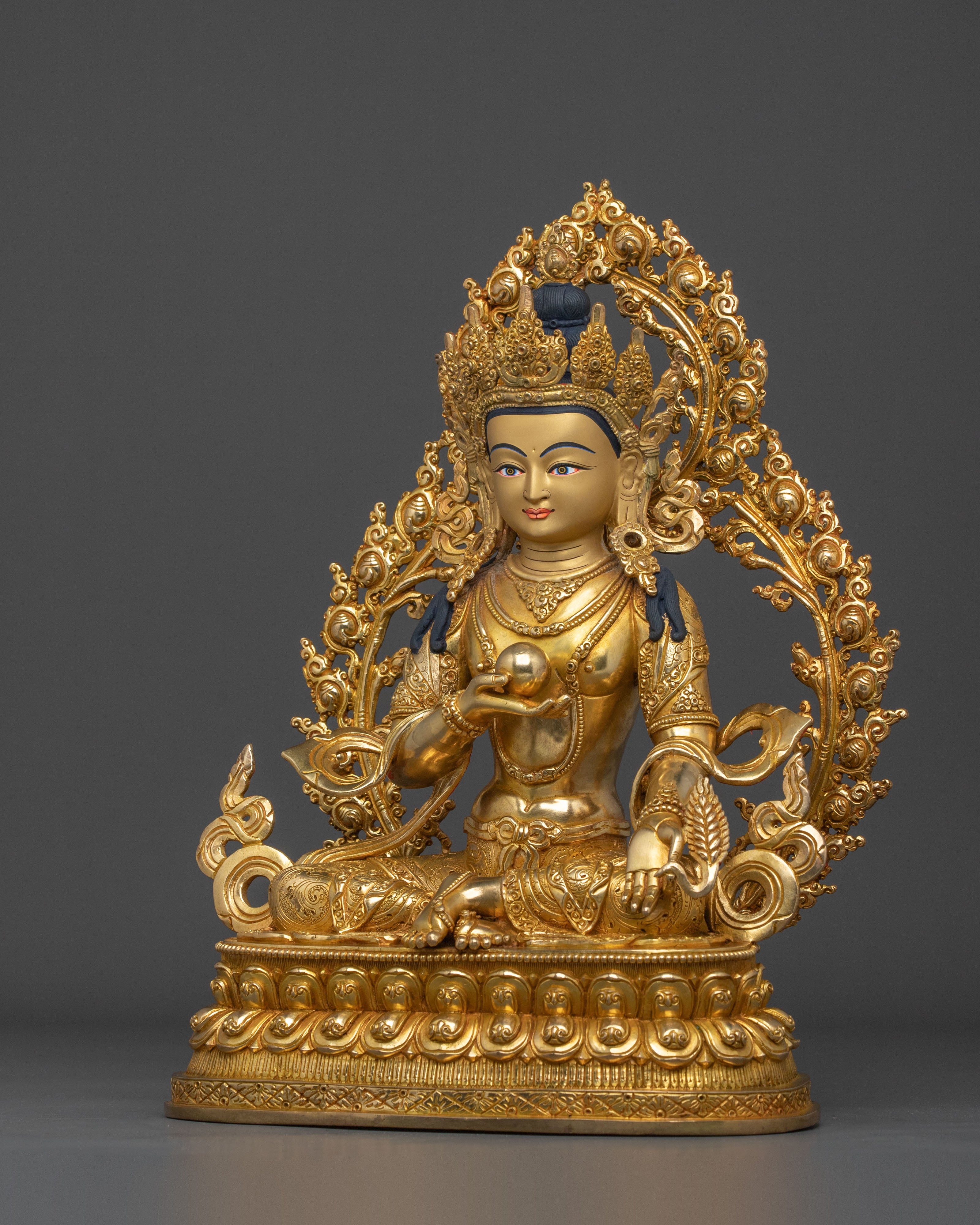 Kistigarbha 24K Gold Gilded Statue | Tibetan Buddhist Sacred Sculpture