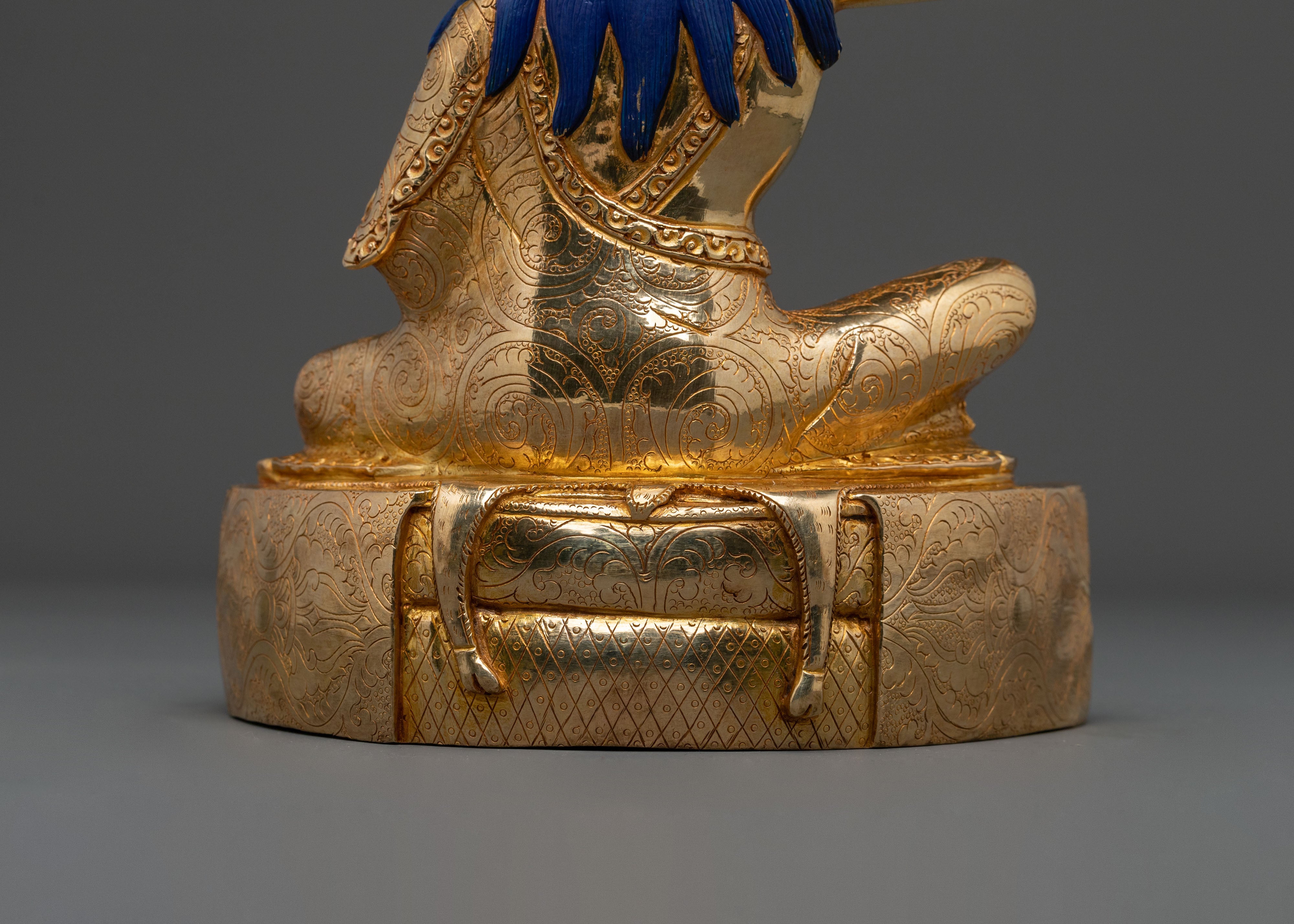 Milarepa Sacred Buddhist Figurine in 24K Gold Gilt