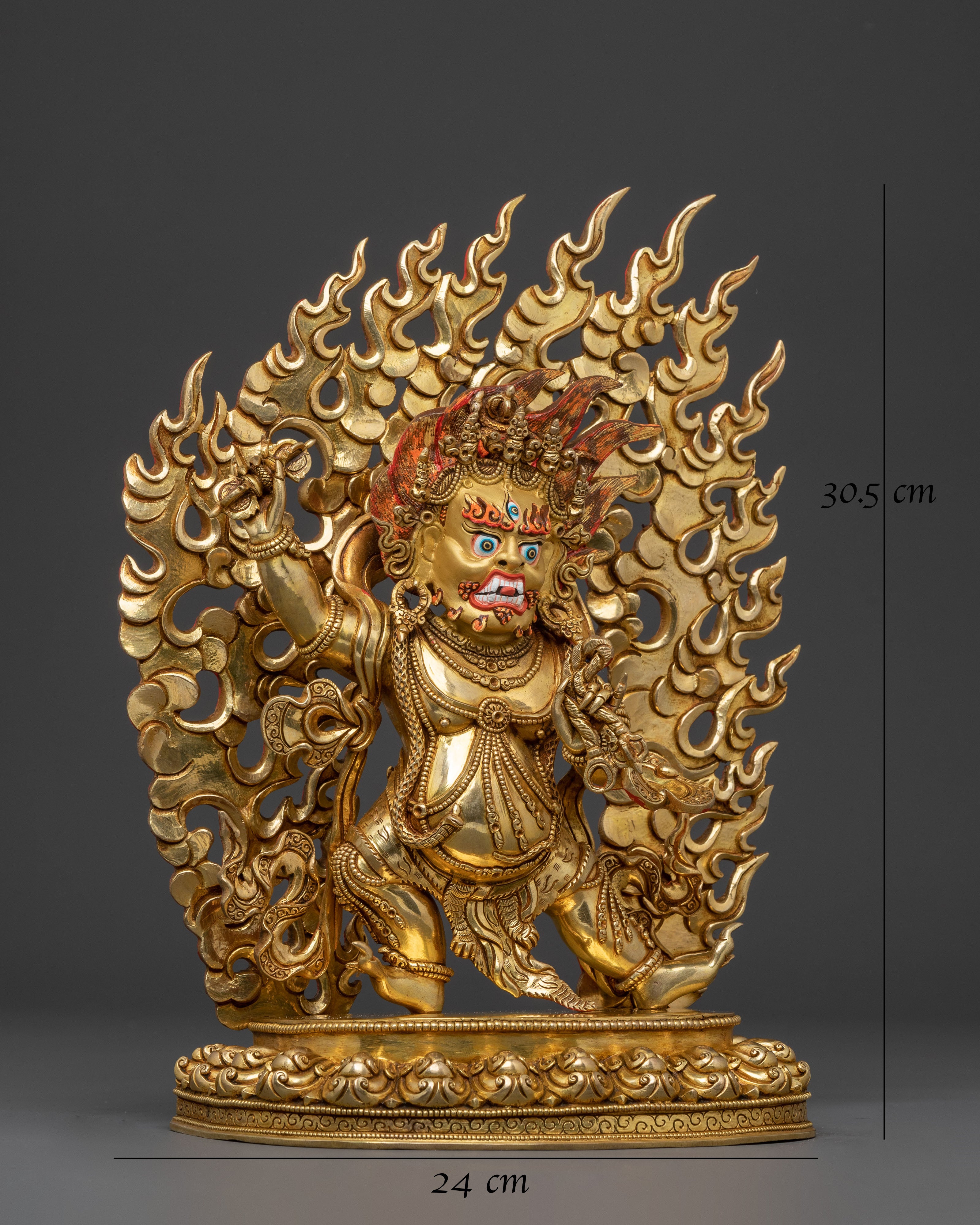 Vajrapani Wrathful Deity Sculpture | Protection and Strength Statue