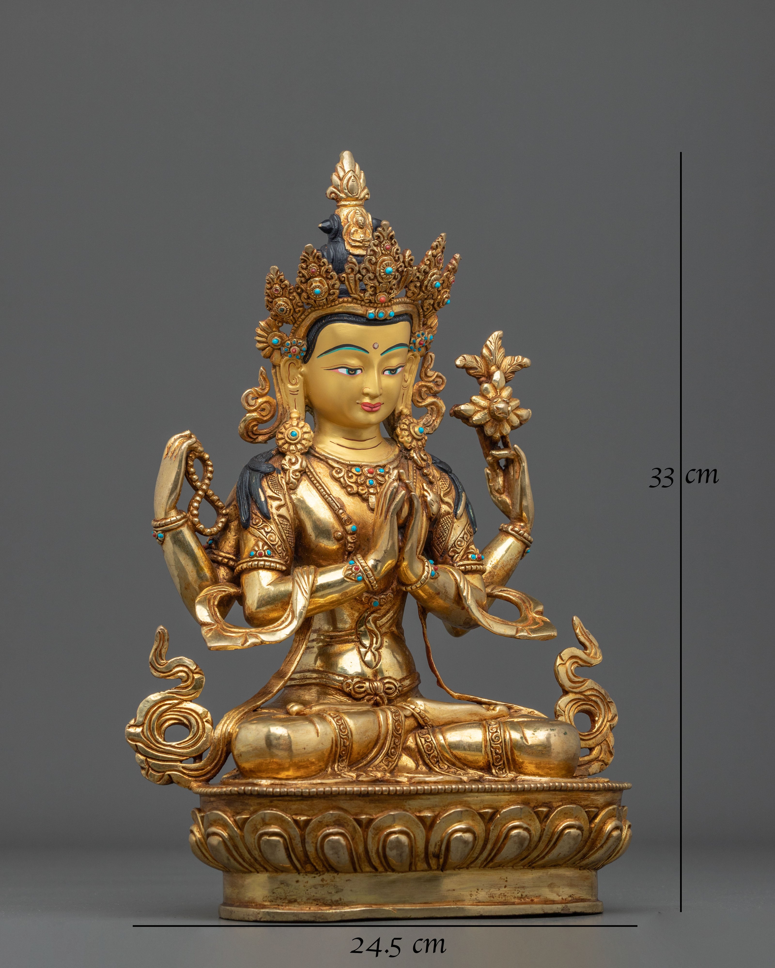 Handmade Chenrezig Sculpture | Home Decor