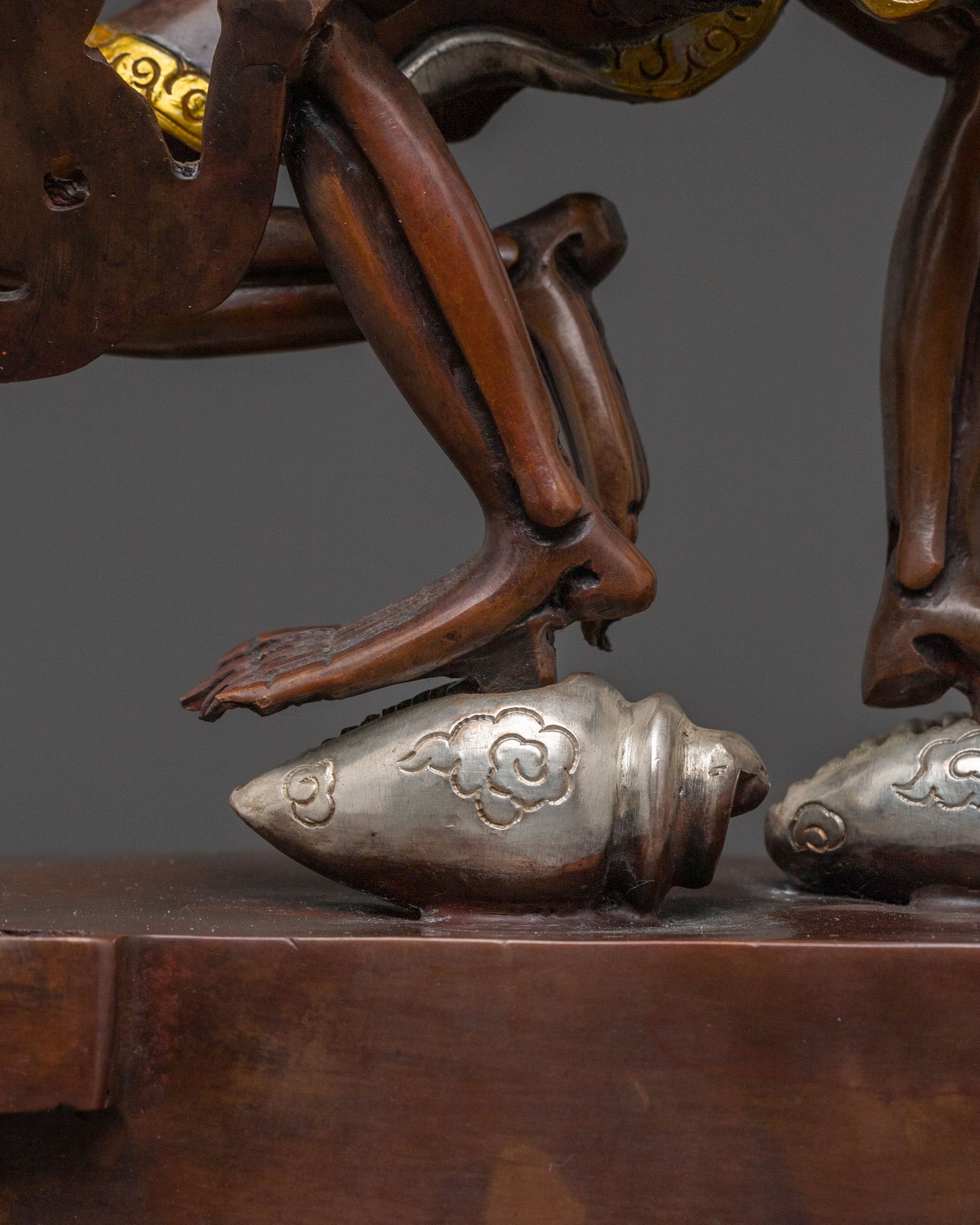 Chittipati Protection Statue: Copper Skeleton Duo