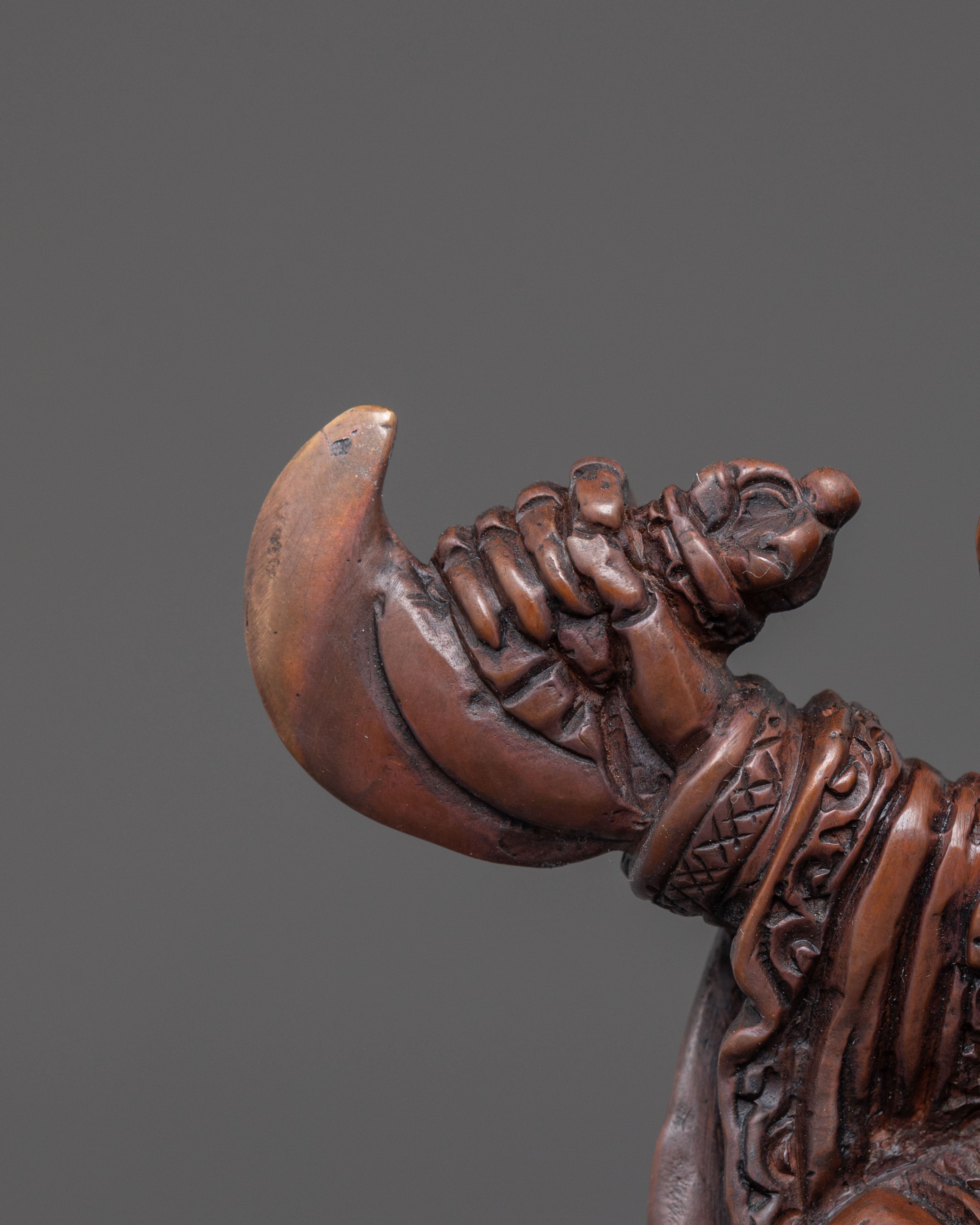 Mahakala Bernakchen Spiritual Figurine – Oxidized Copper Art