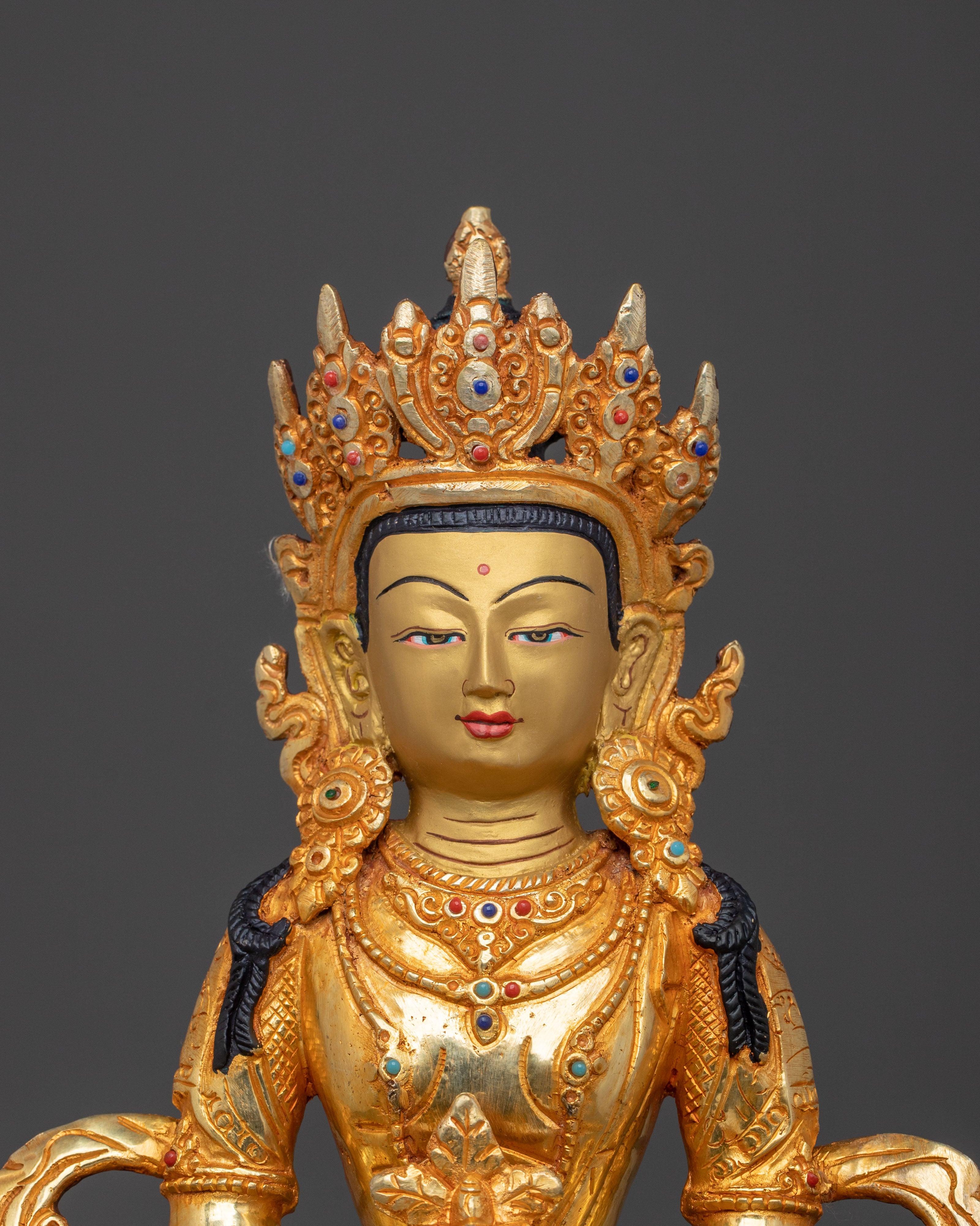 Handmade Amitayus Buddhist Statue | Meditation Decor