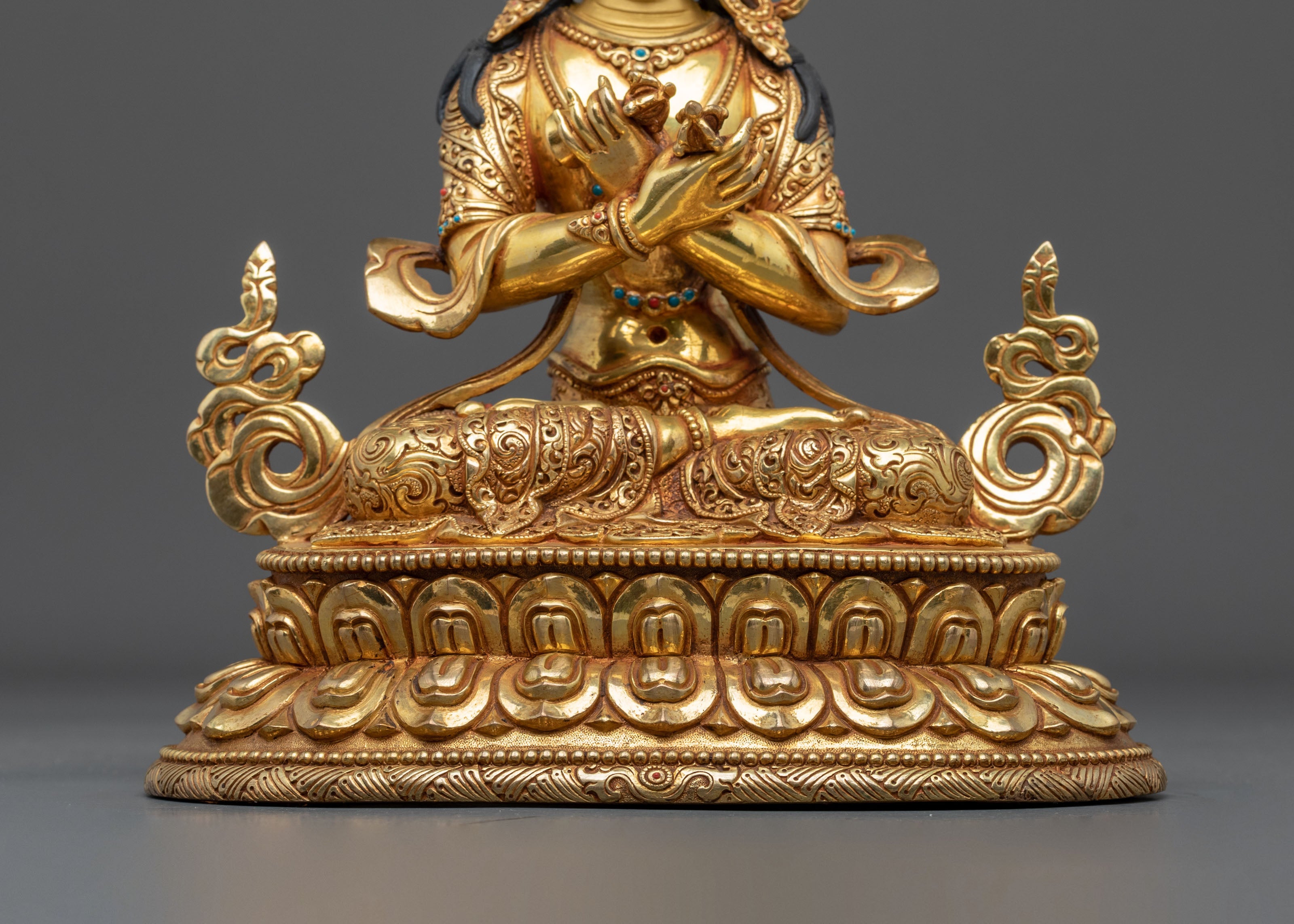 Vajradhara Statue | 24K Gold Gilded Sacred Figurine