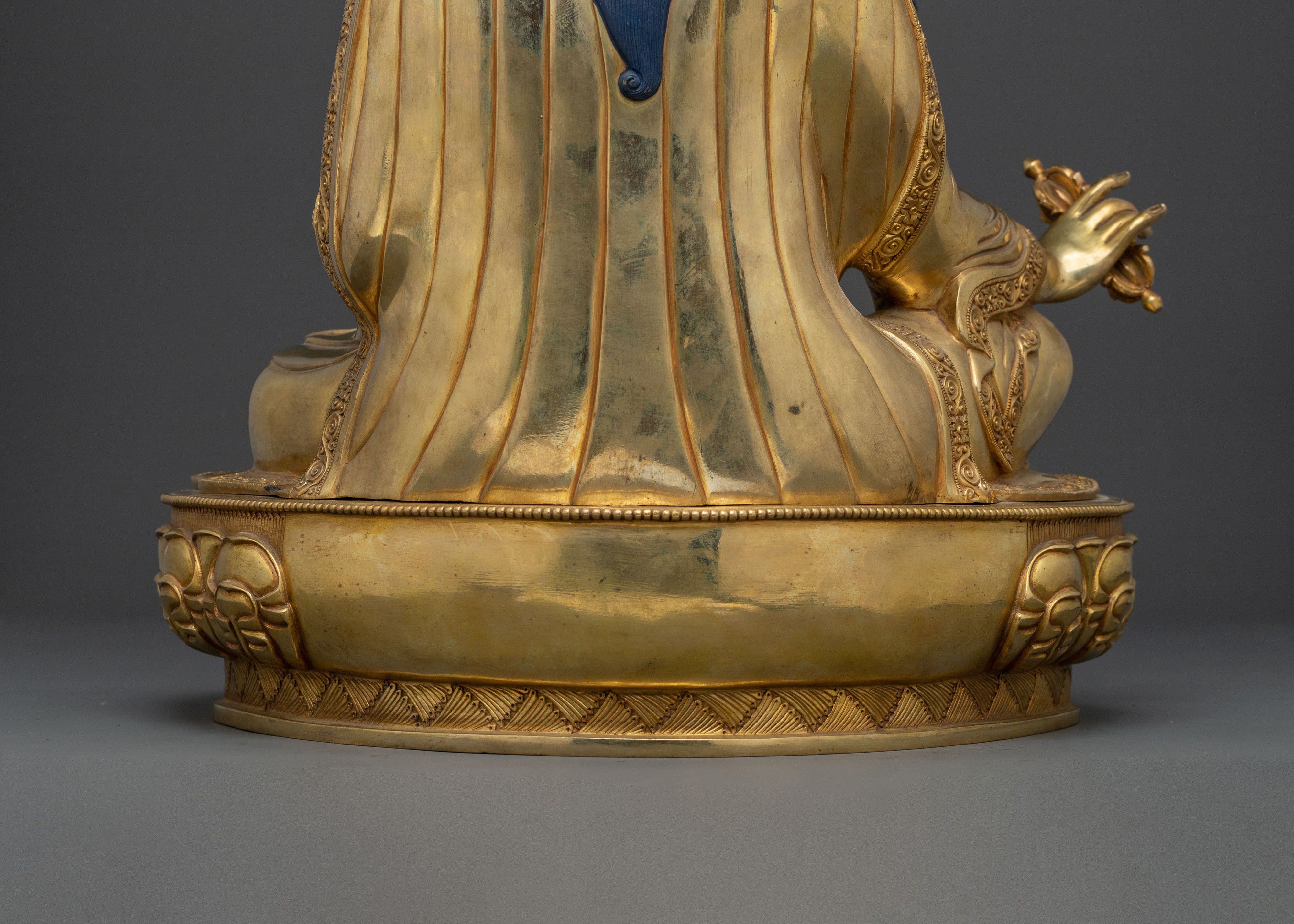 Padmasambhava Statue | 24K Gold Gilded Spiritual Icon