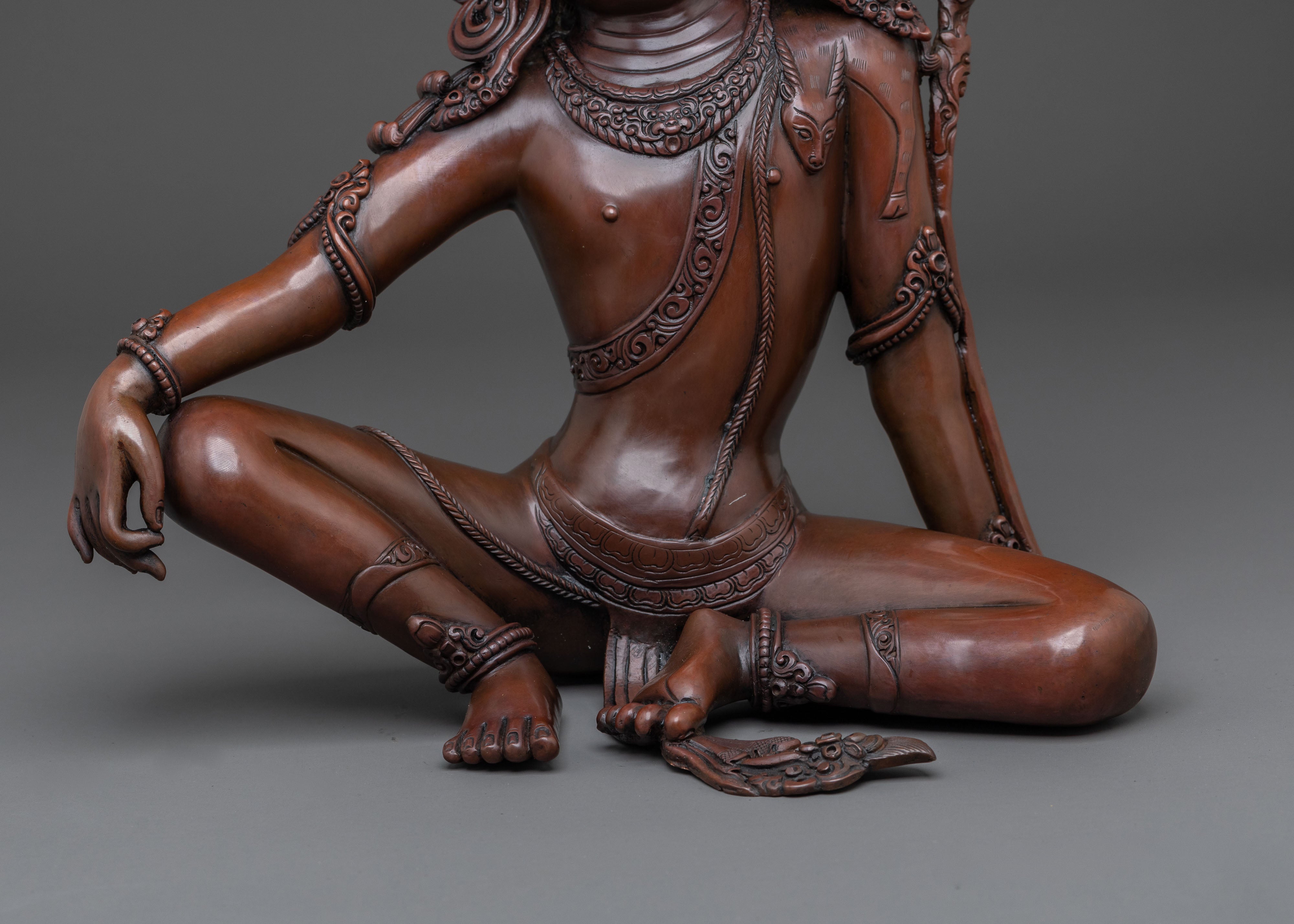 Statue of Eternal Savior Lokeshwor – Oxidized Copper
