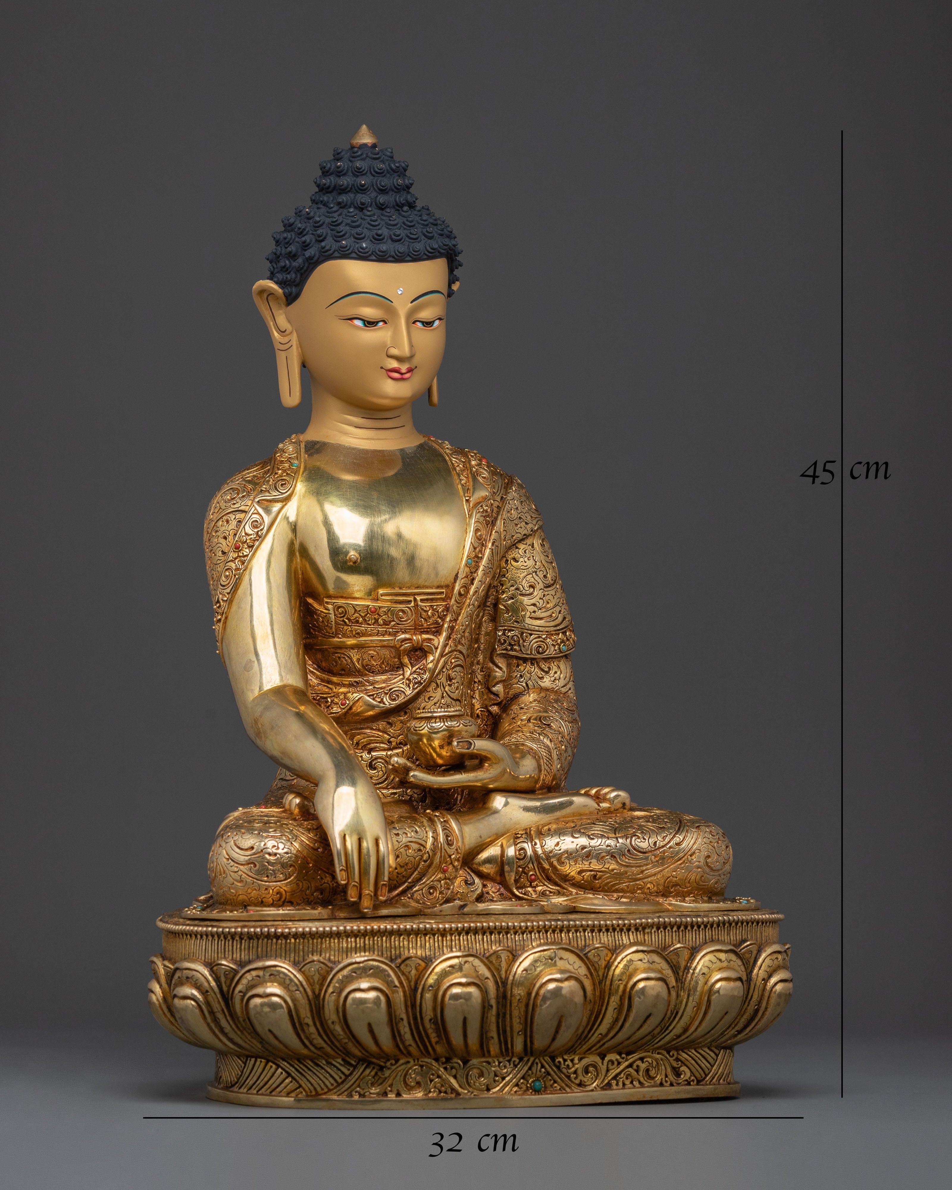 Golden Shakyamuni Buddha Statue | Dharma Teacher